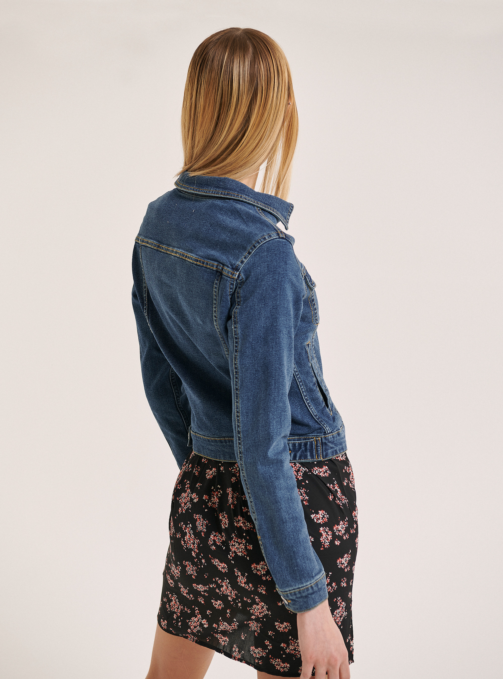 Stretch denim jacket, AZURE