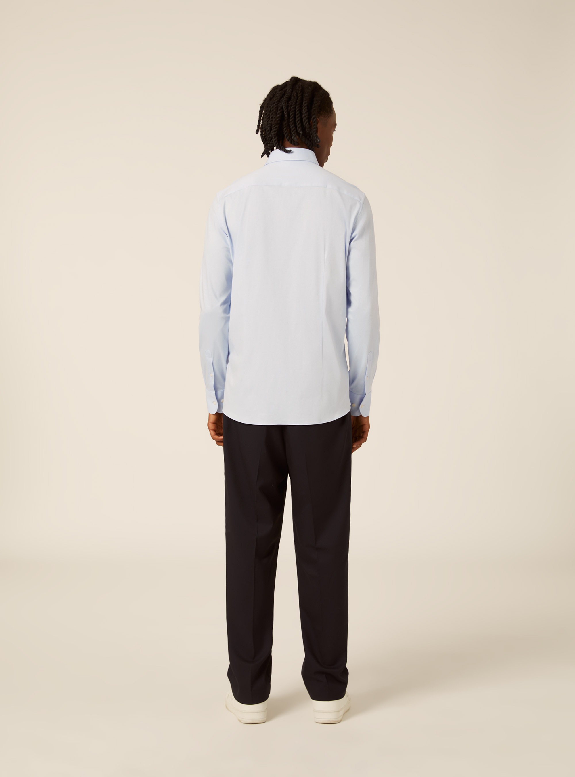 Camicia in jersey elasticizzato, AZ1 AZURE DARK