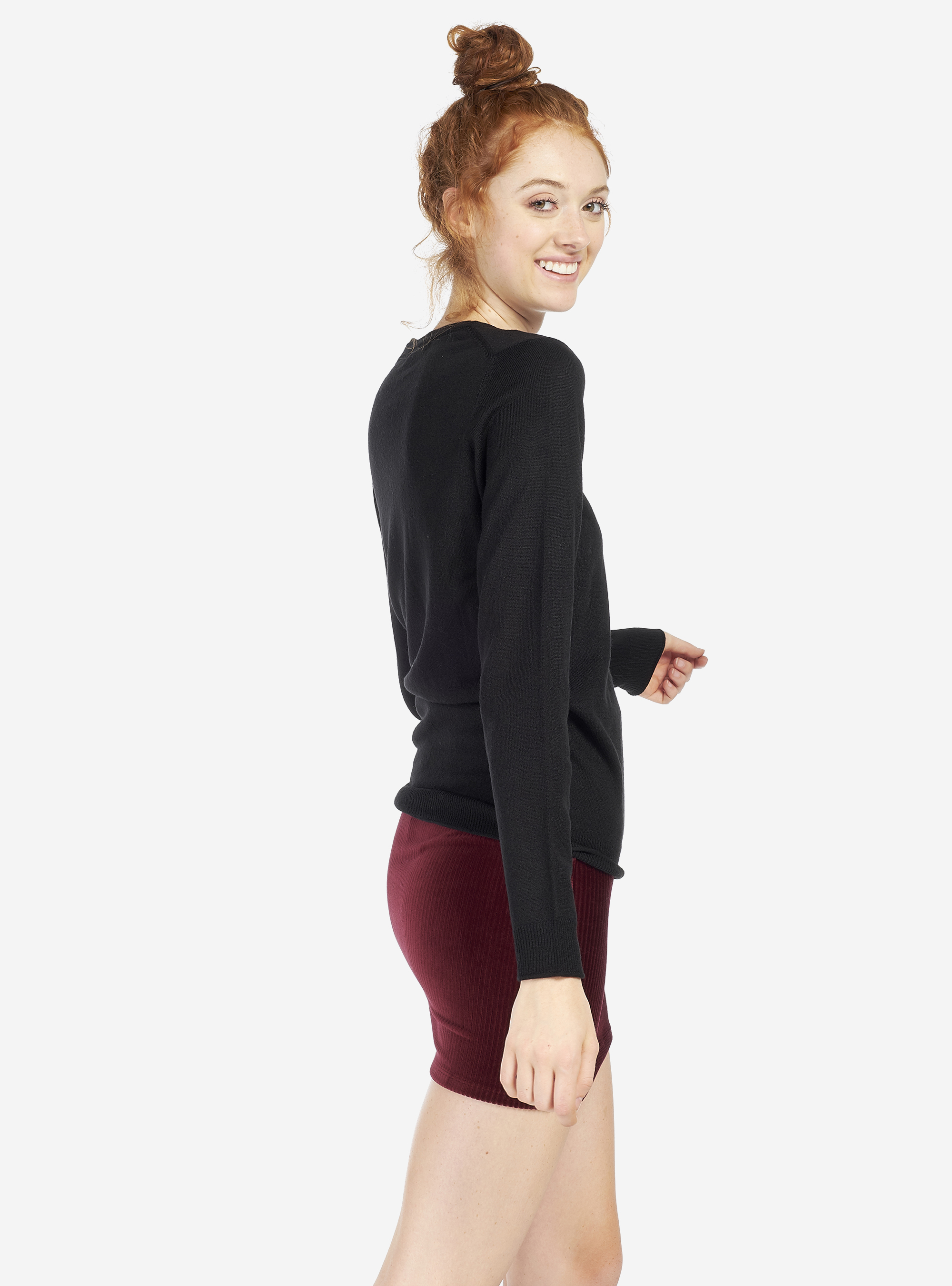 BASIC CREWNECK PULLOVER, BLACK