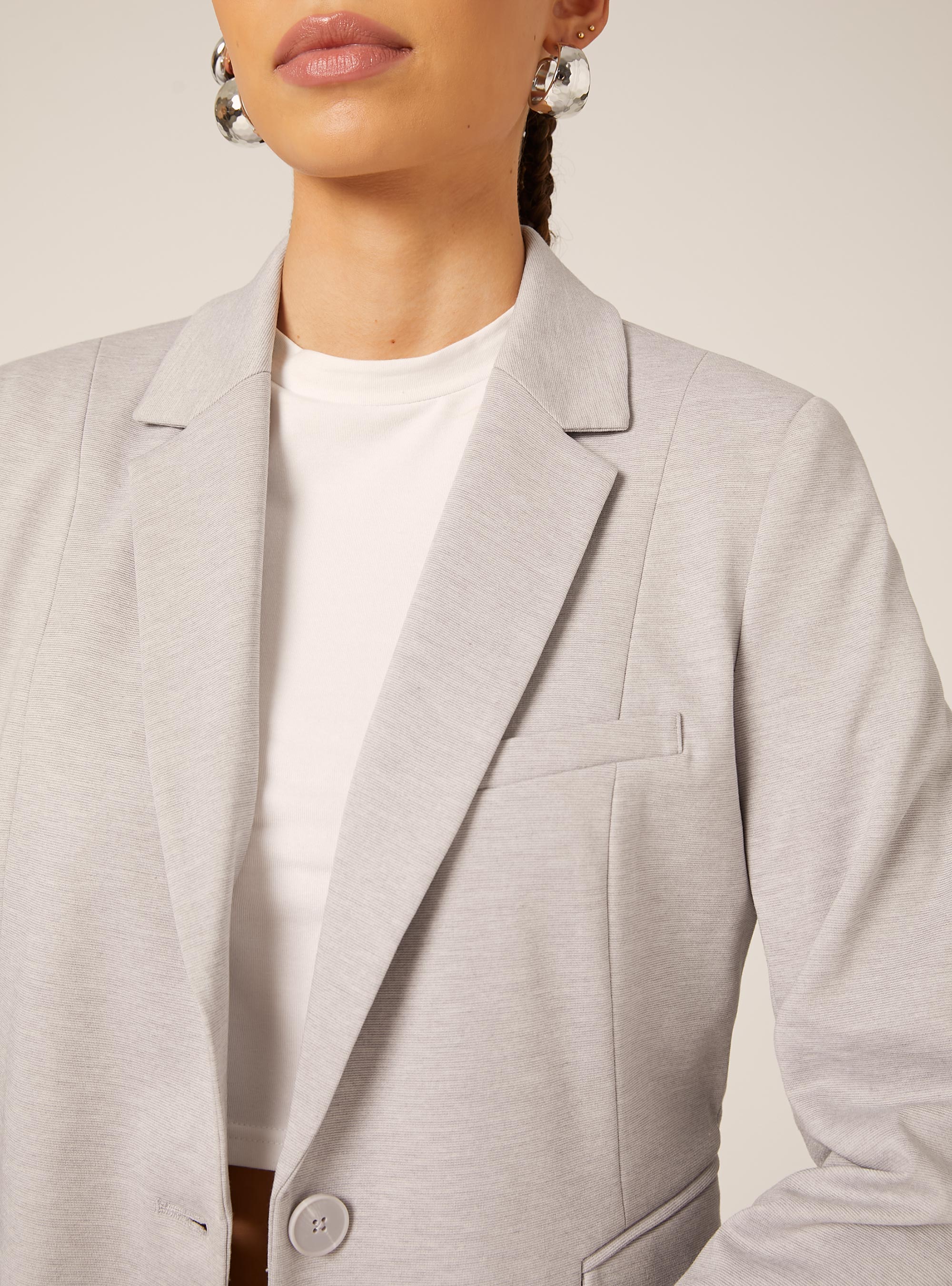 Jersey blazer, MGY2 GREY MEL MEDIUM