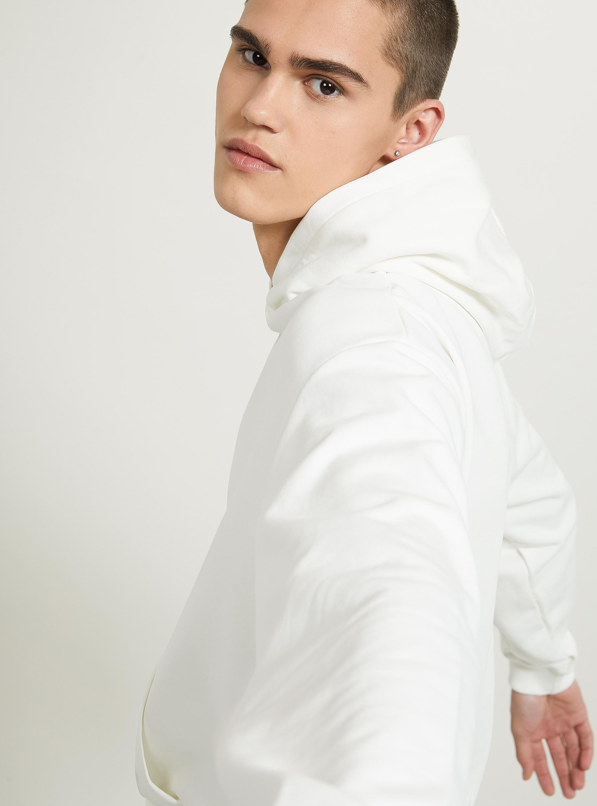 Boxy fit hoodie, WH2 WHITE