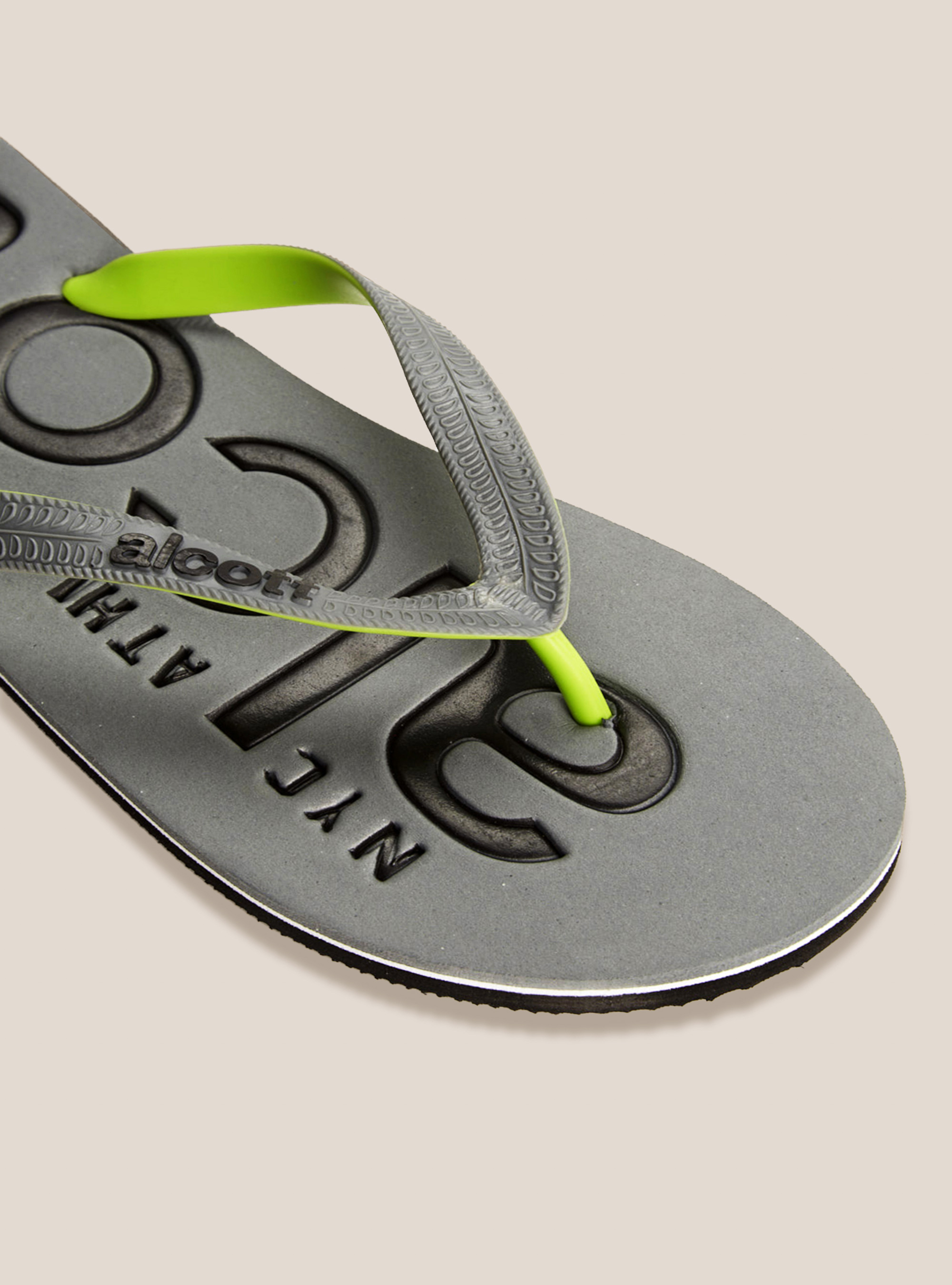 Infradito con logo, GRIGIO