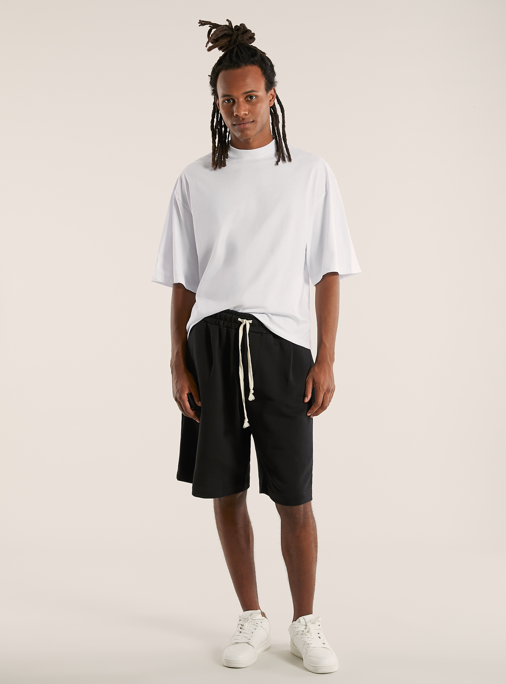 Bermuda baggy fit Genderless, BK1 BLACK