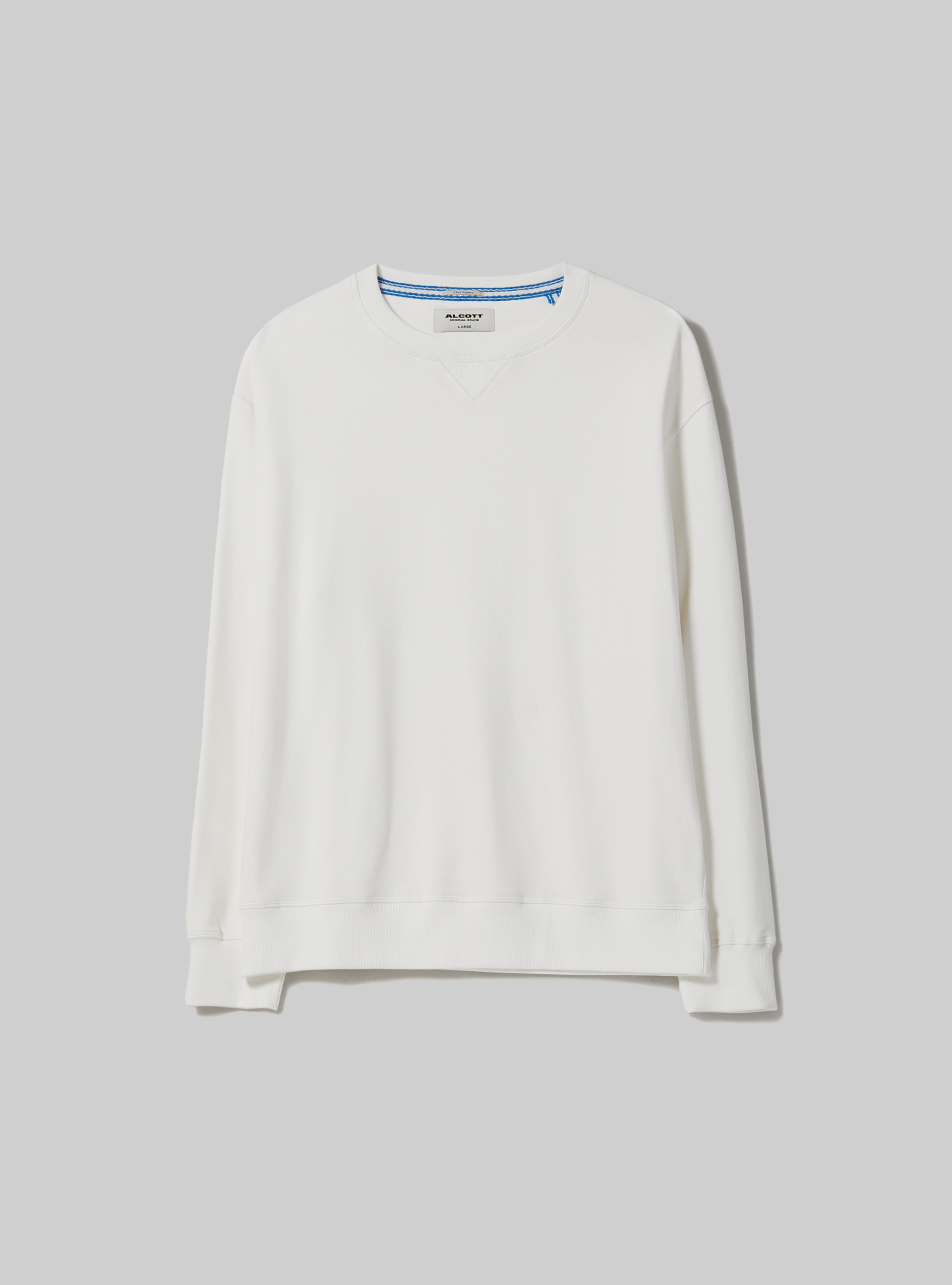 Plain-coloured crew-neck sweatshirt, WH1 OFF WHITE