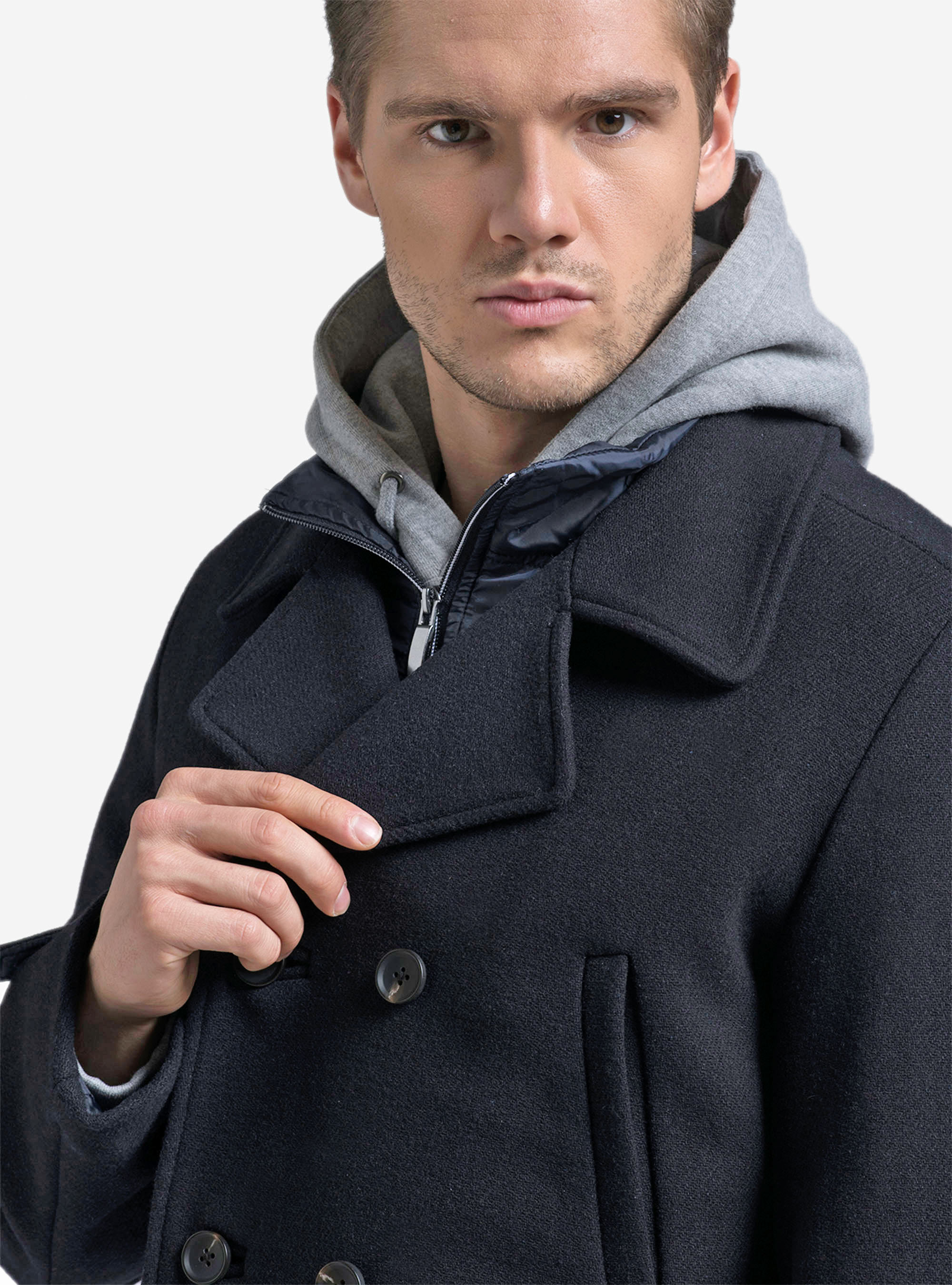 Cappotto doppiopetto, BLU MARINO
