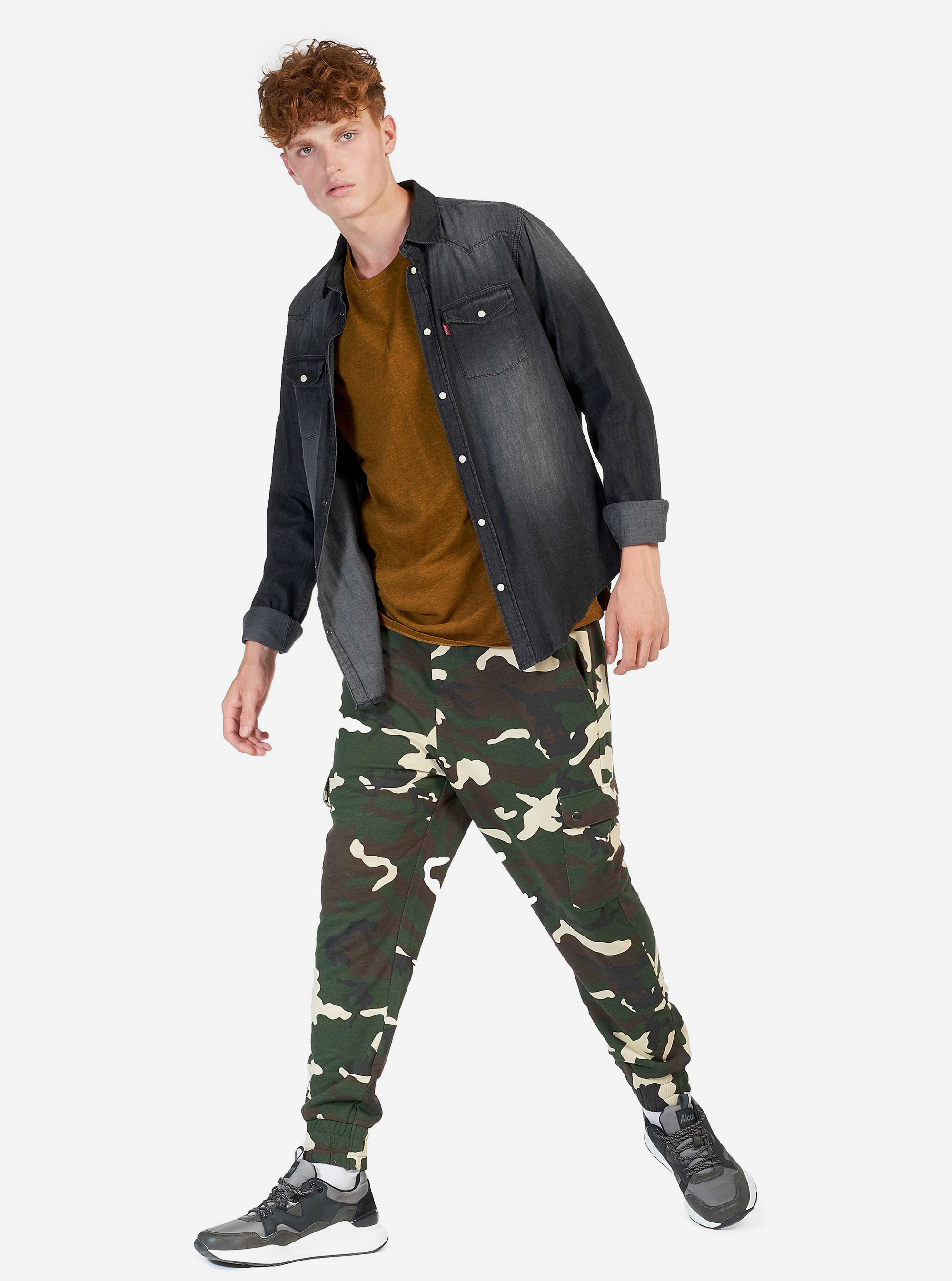 COLOR BLOCK T-SHIRT, MUSTARD