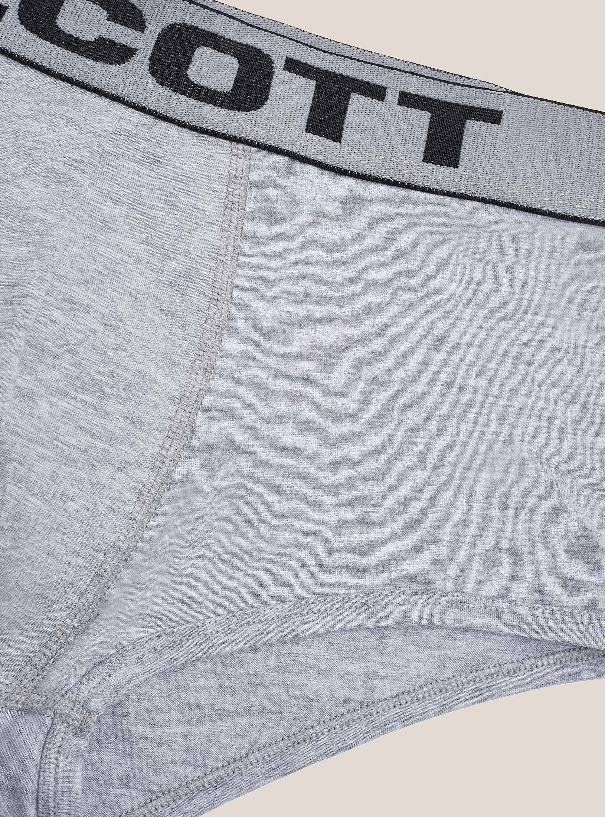 Boxer in cotone elasticizzato con logo, GRIGIO CHIARO MELANGE