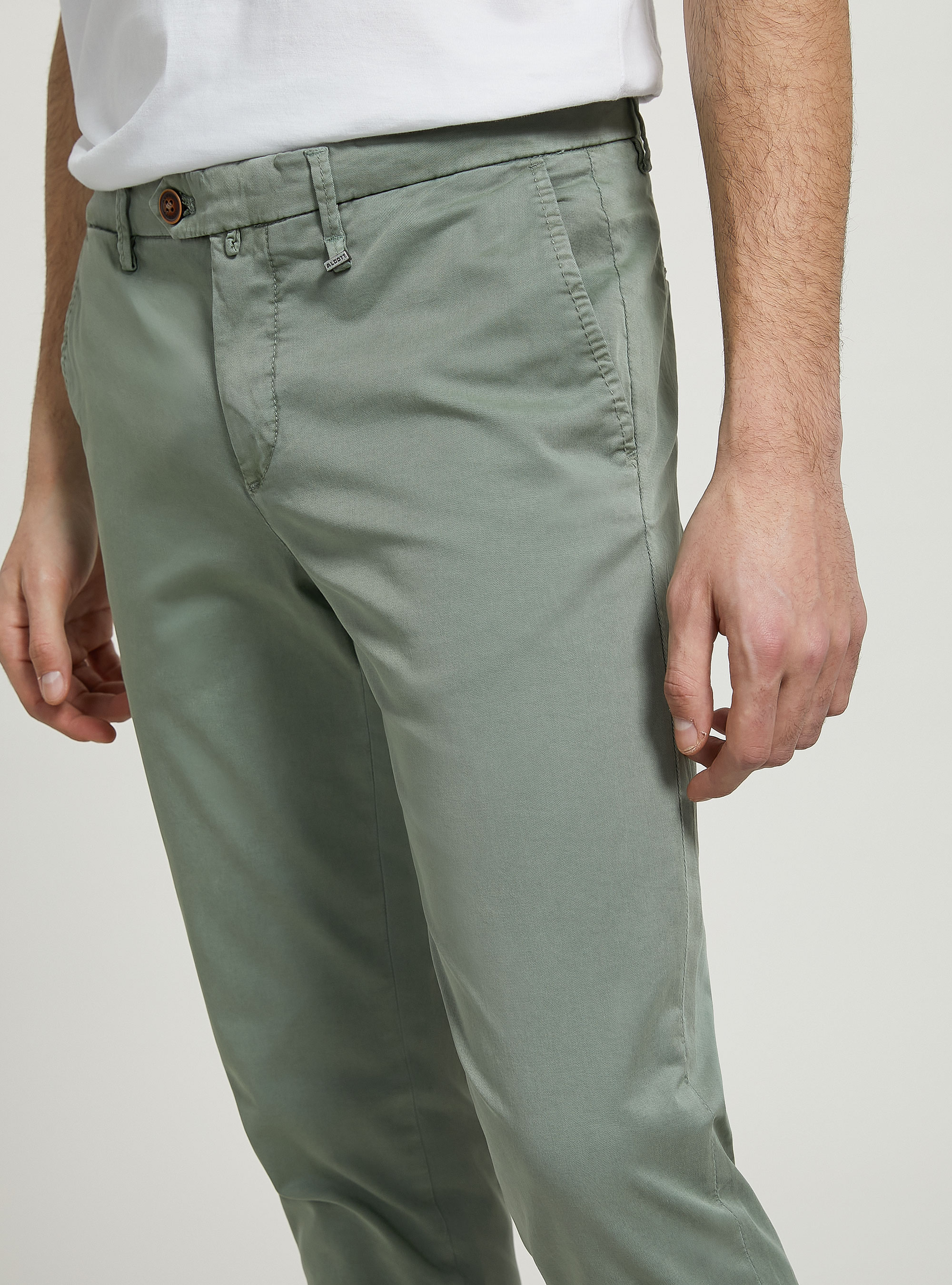 Stretch cotton twill chinos, KY3 KAKY LIGHT