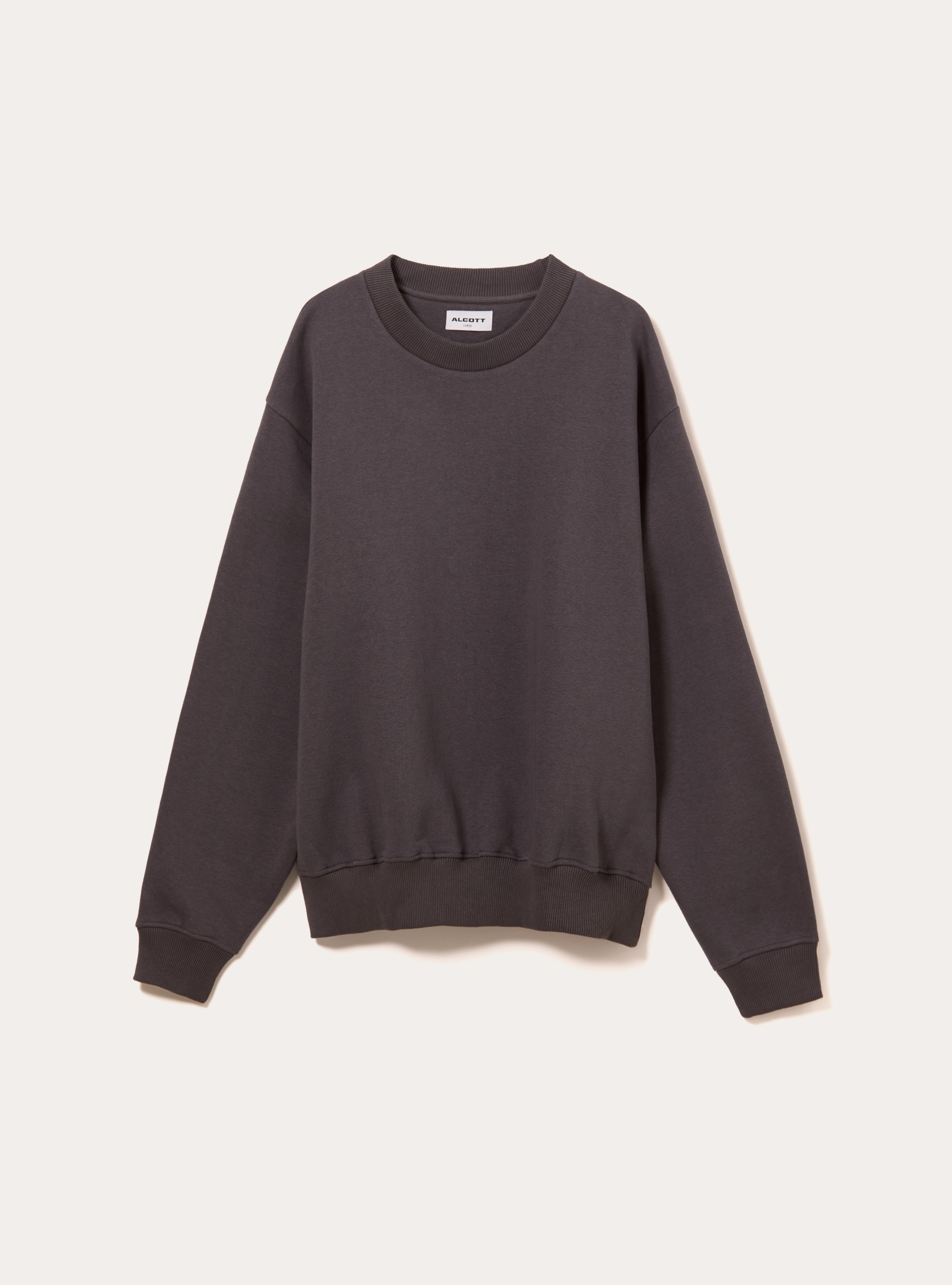 Boxy fit crew neck sweatshirt, GY1 GREY DARK