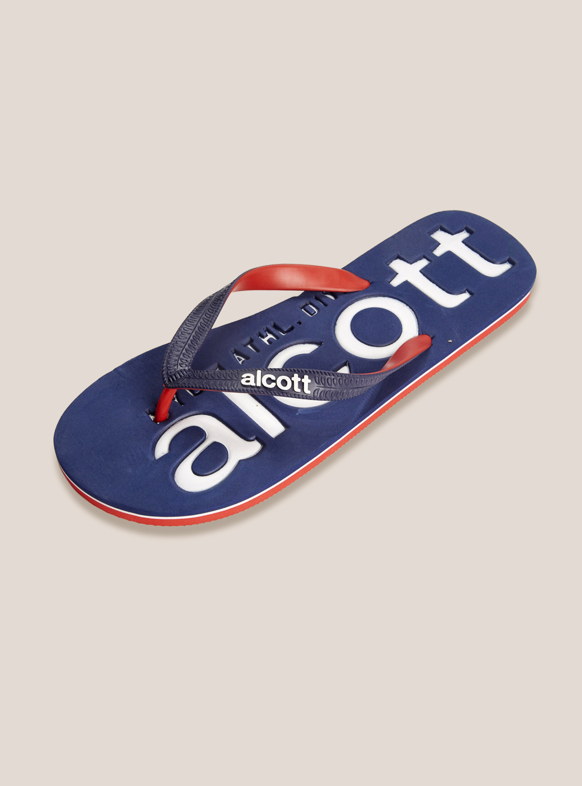 Flip-flops with logo, C0217 BLUE