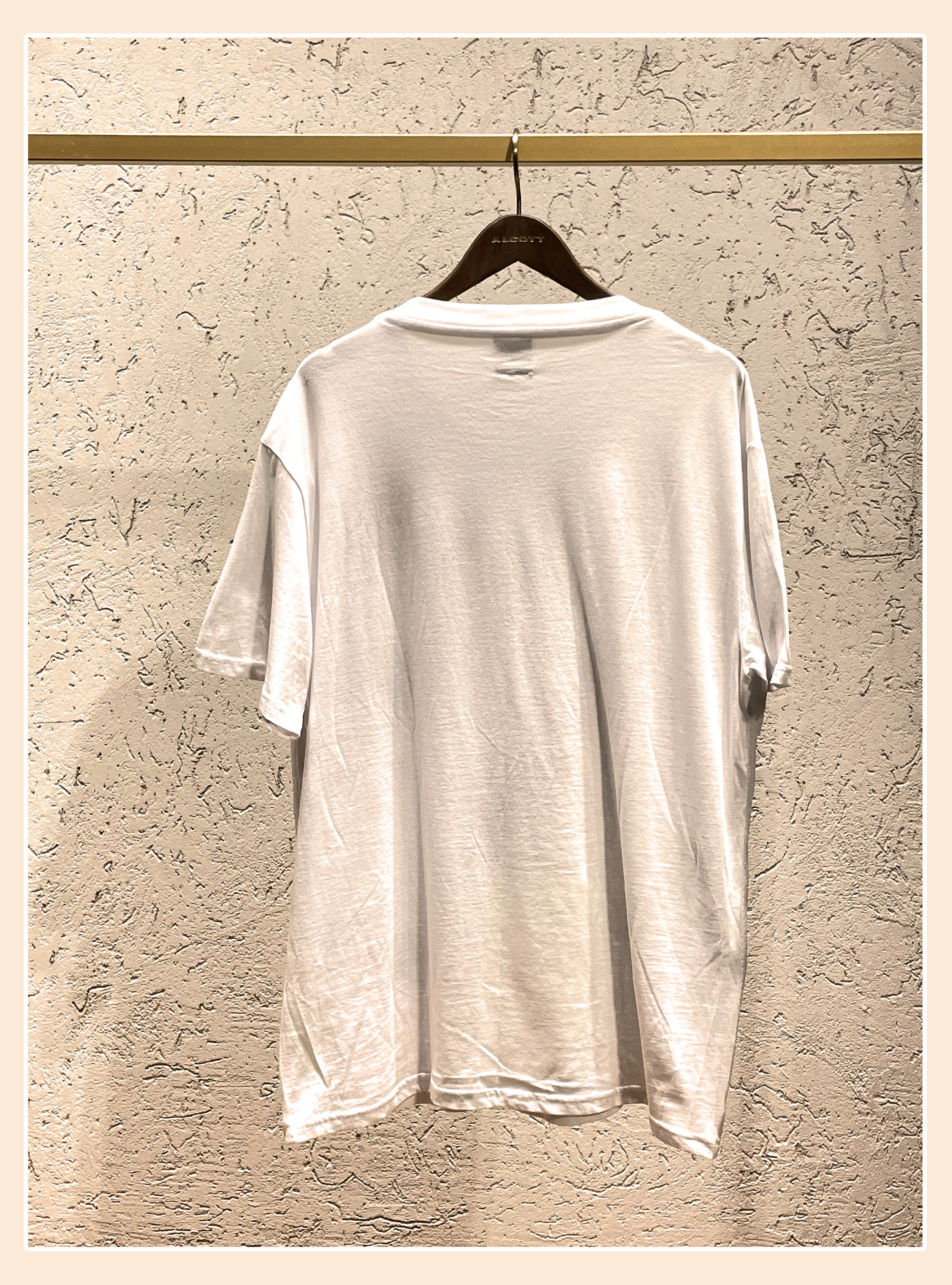 T-shirt with patch, WHITE