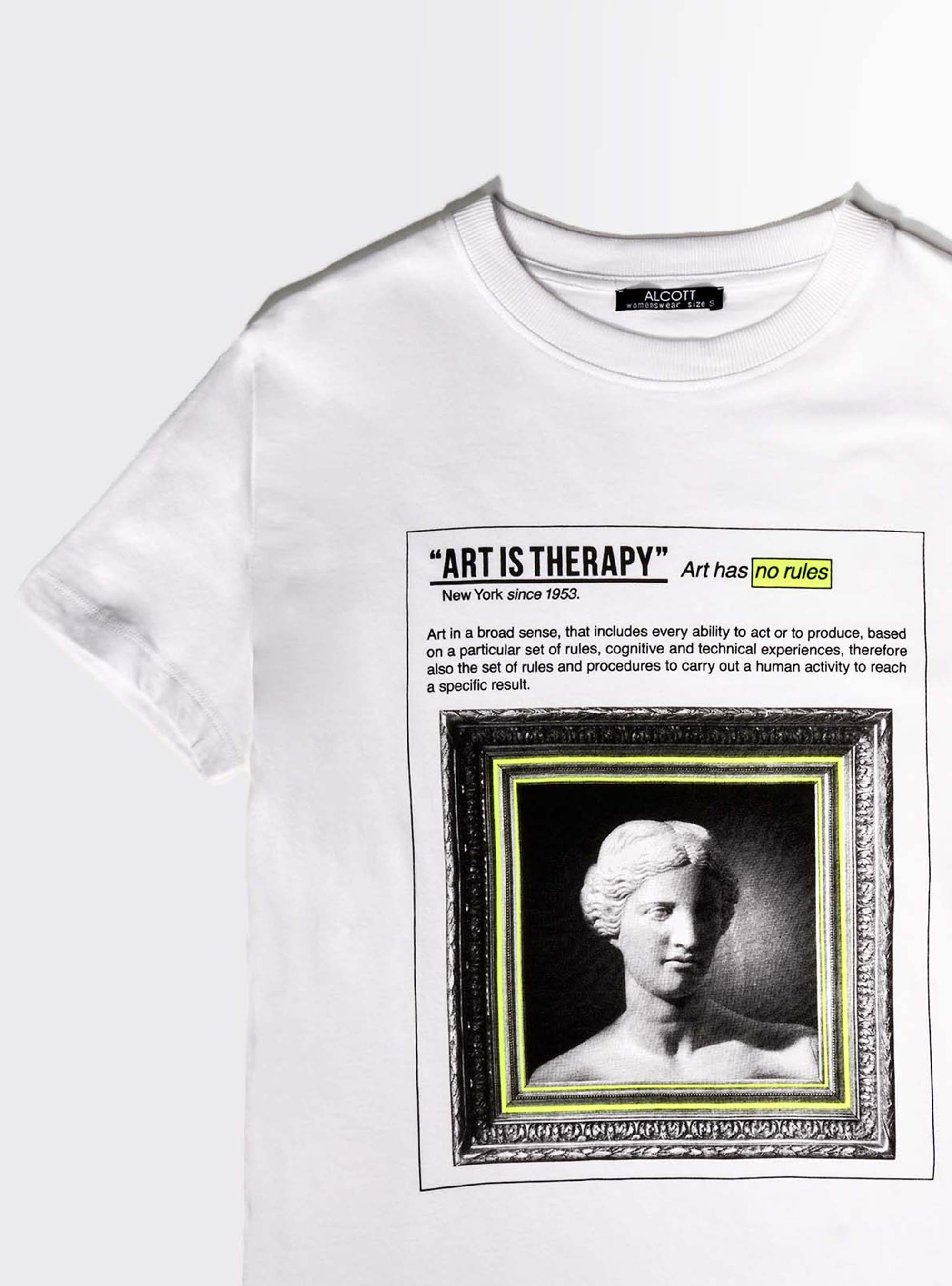 T-shirt with print, WHITE