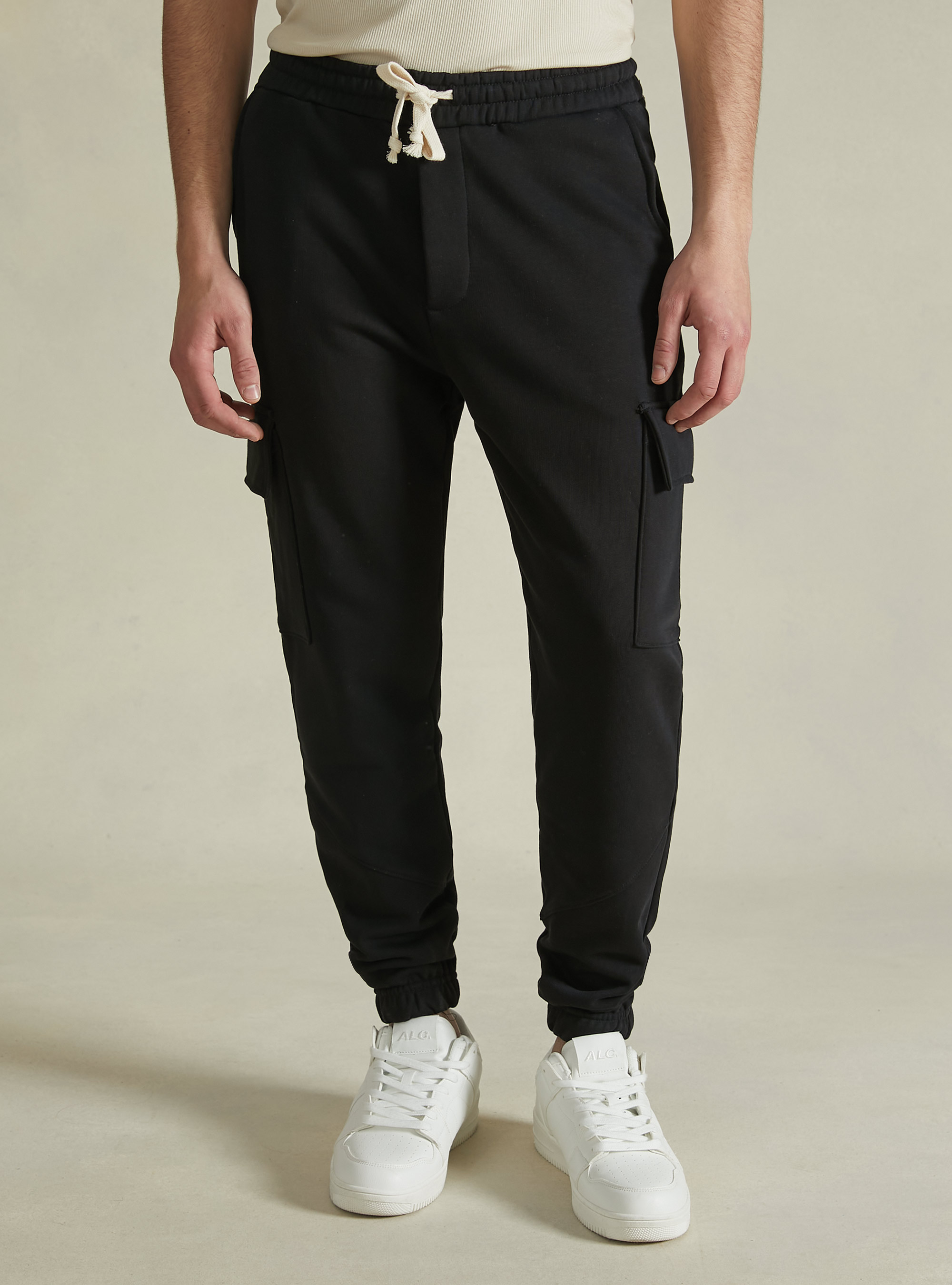 Jogginghose aus Baumwolle mit Taschen, BK1 BLACK