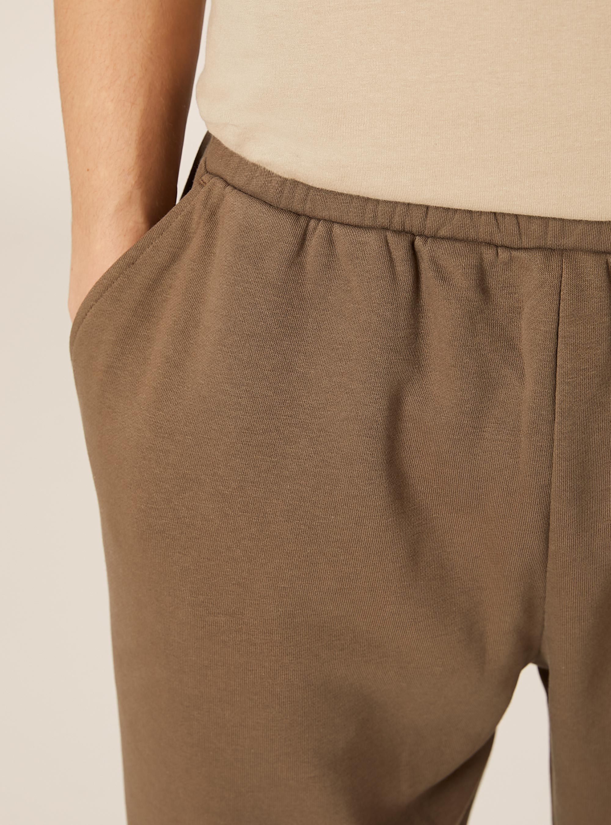 Pantalone in felpa loose fit, BR2 BROWN MEDIUM