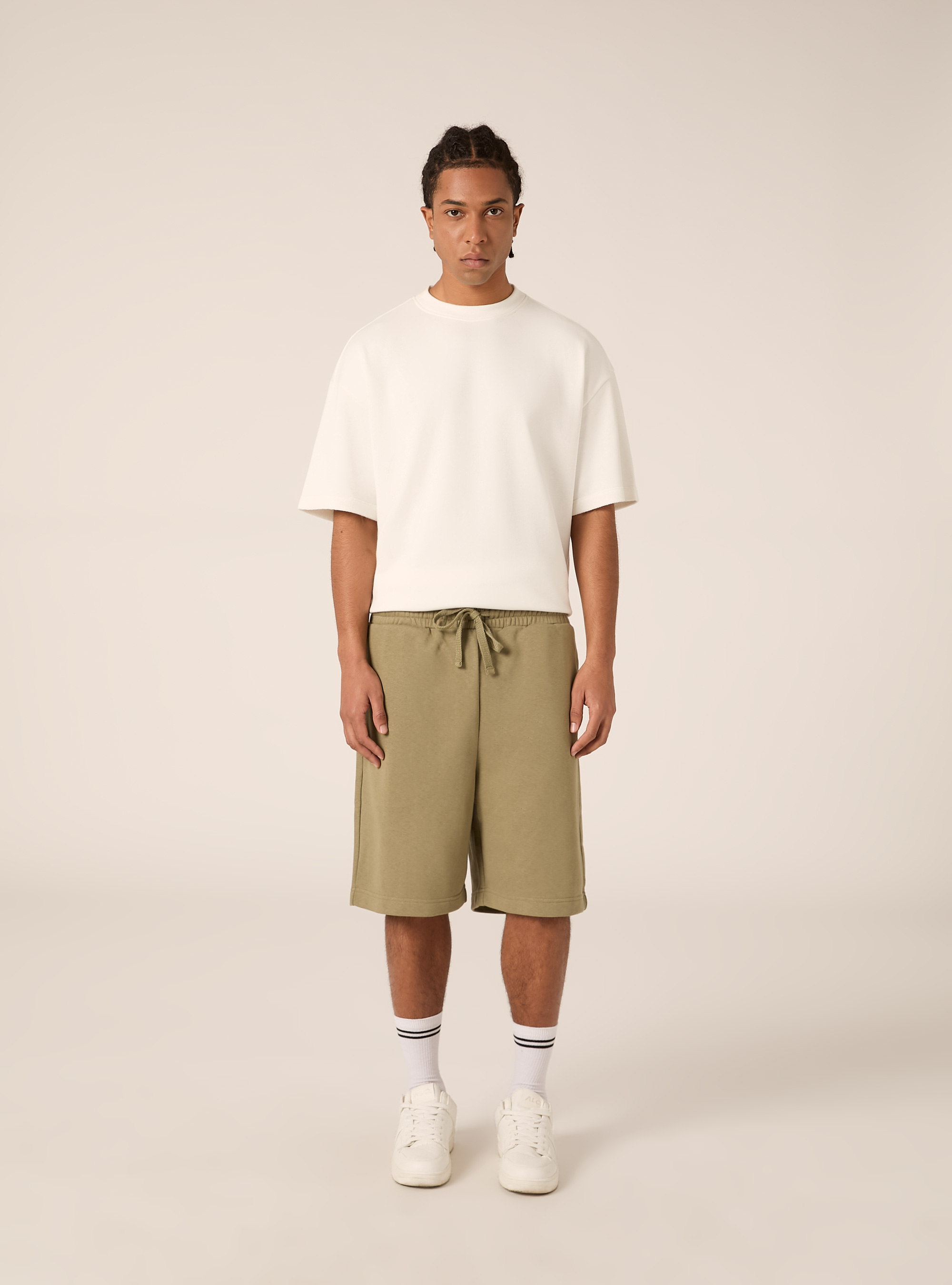 Bermuda  basico in felpa, KY2 KAKY MEDIUM