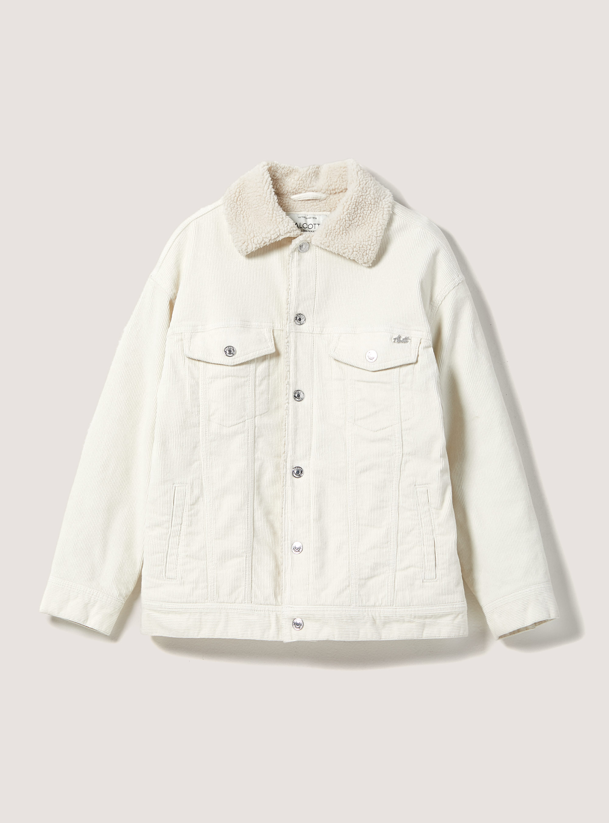 Veste de camionneur avec doublure en peluche, WH1 OFF WHITE