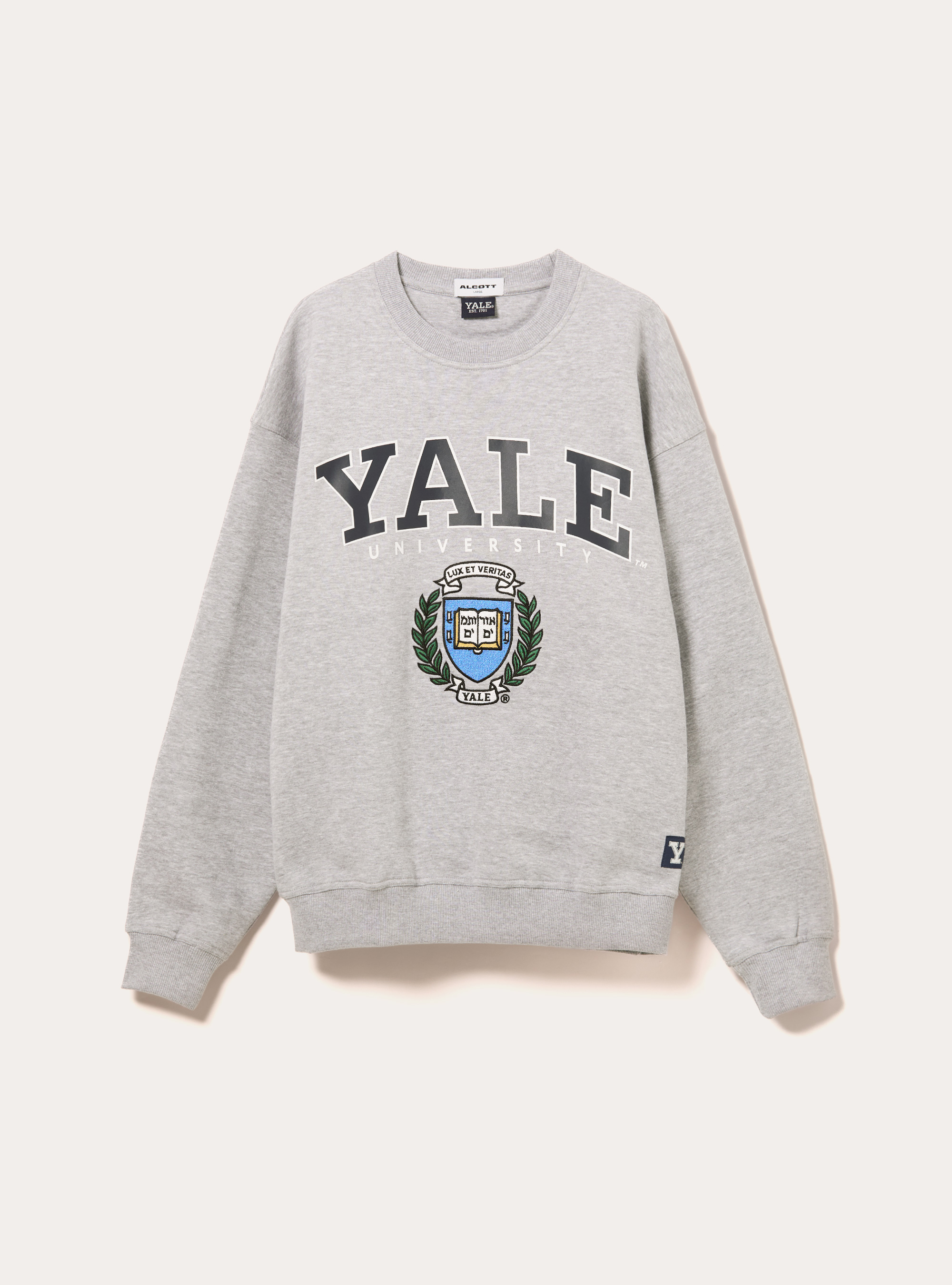 Yale / Alcott Sweatshirt, MGY2 GREY MEL MEDIUM