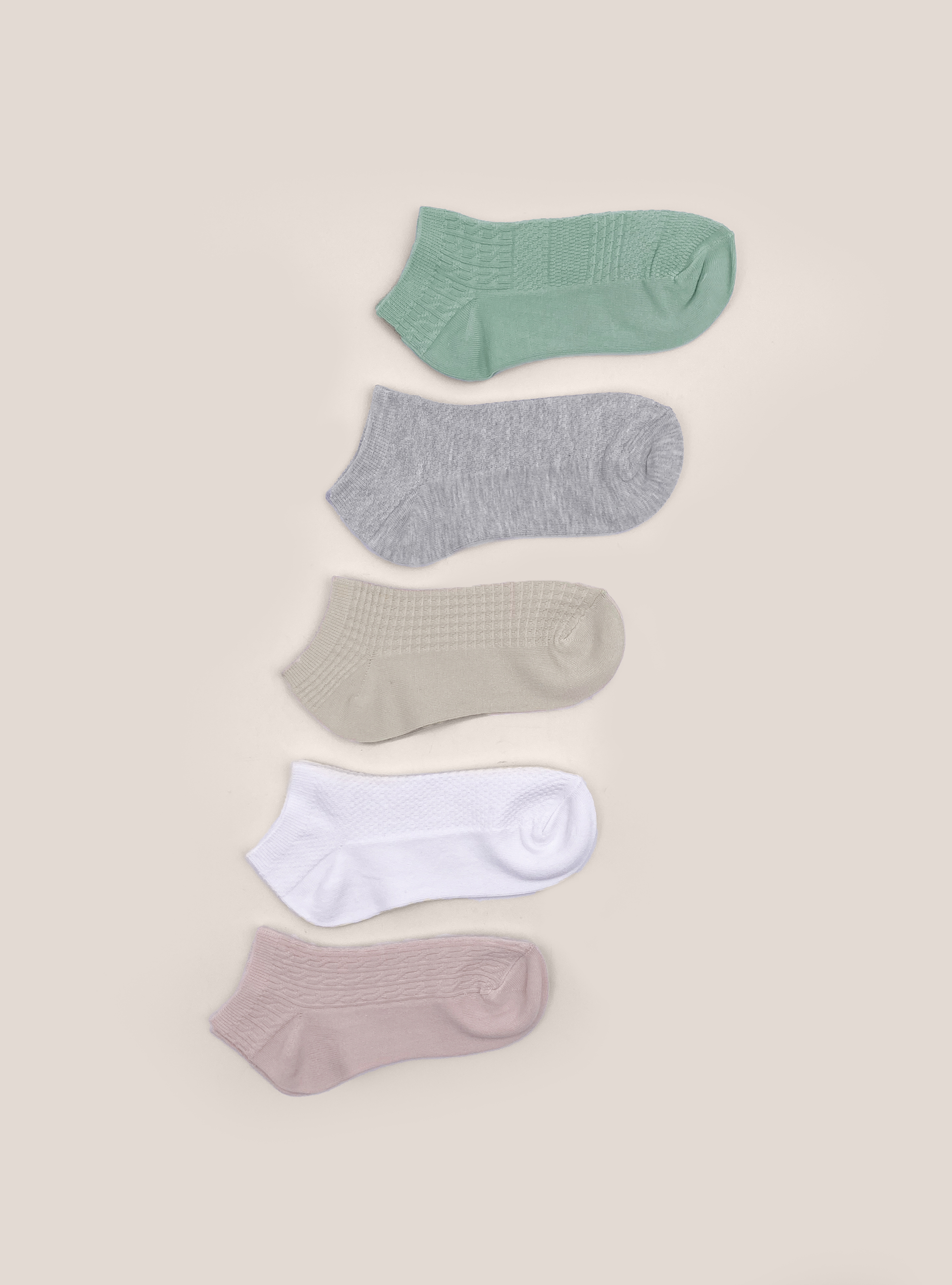 Lot de 5 paires de chaussettes à tresses, MULTICOLOR
