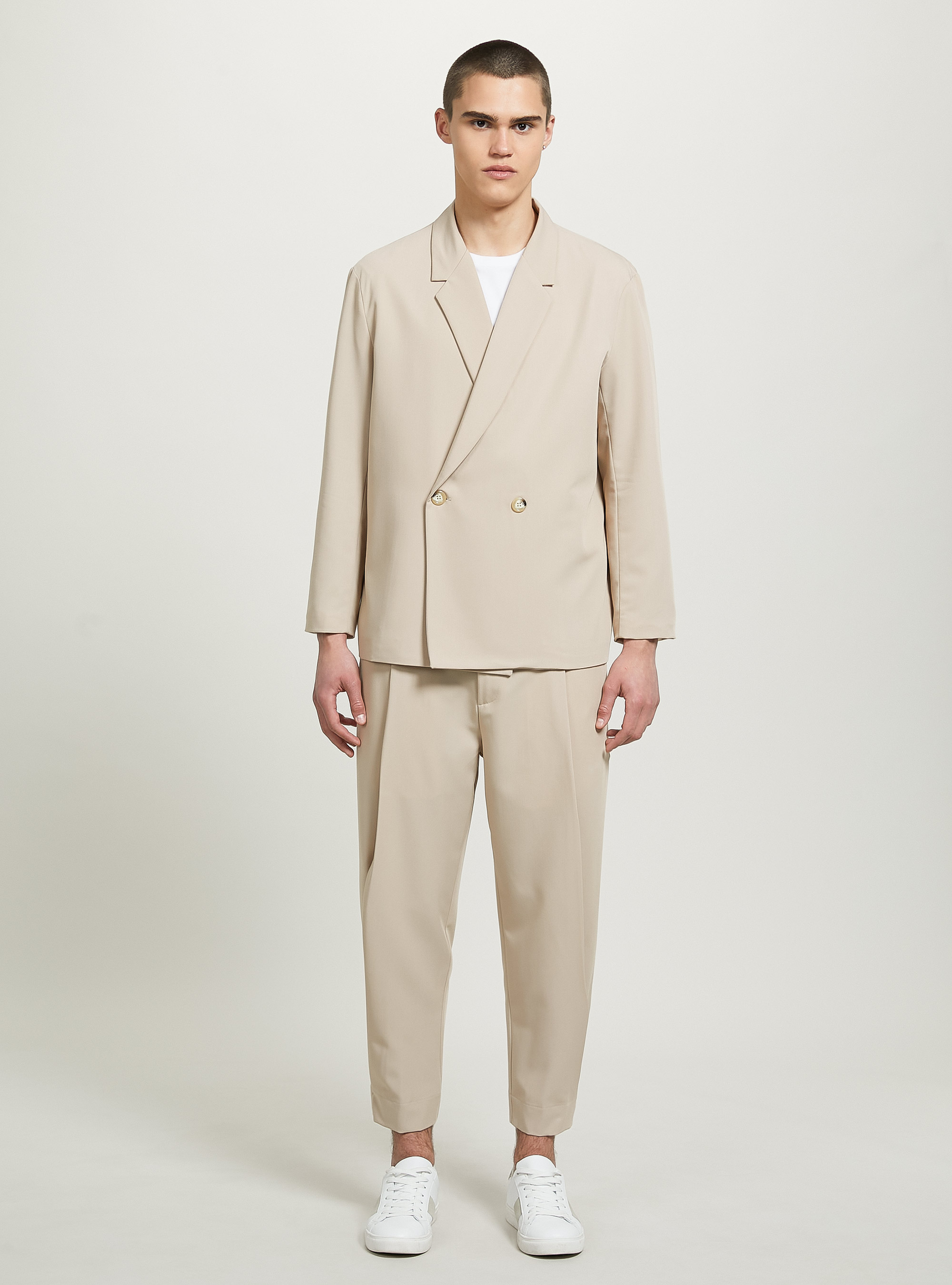 Giacca doppio petto regular fit, SA2 SAND MEDIUM