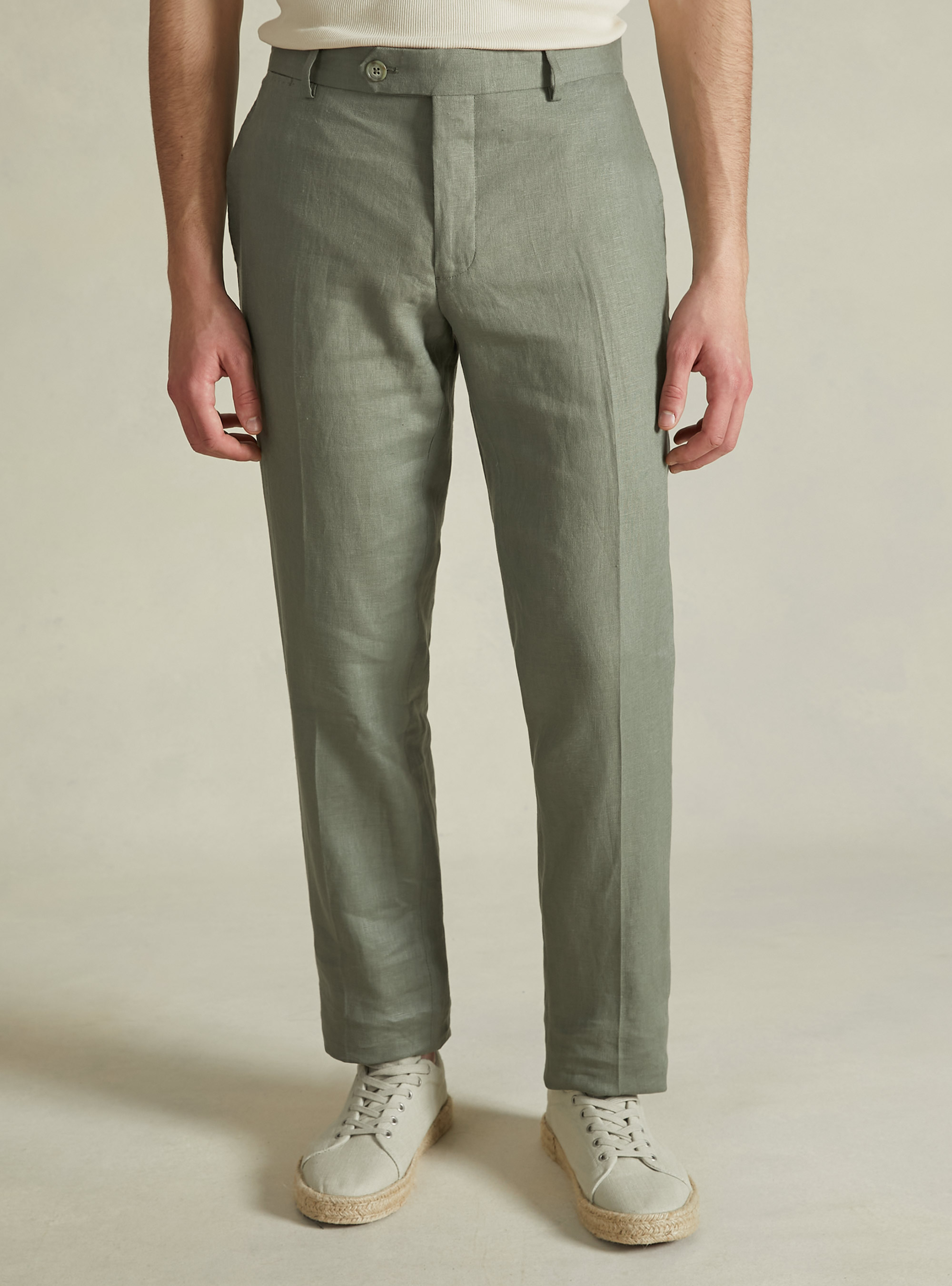 Pantalon en lin pur, KY2 KAKY MEDIUM