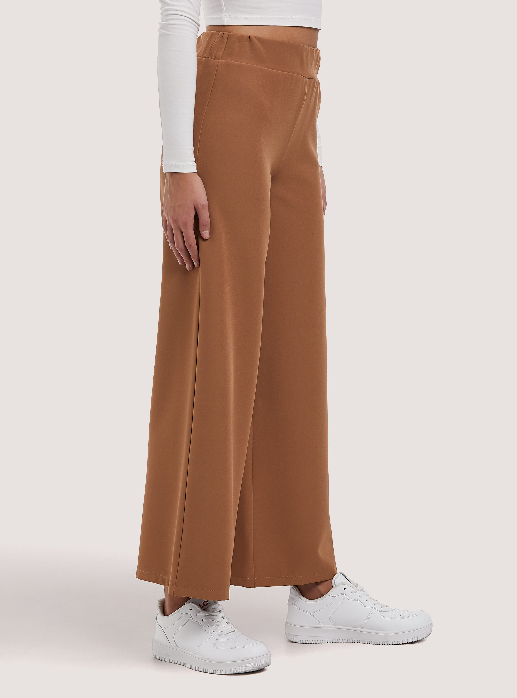 Panta con fondo flare, BR3 BROWN LIGHT