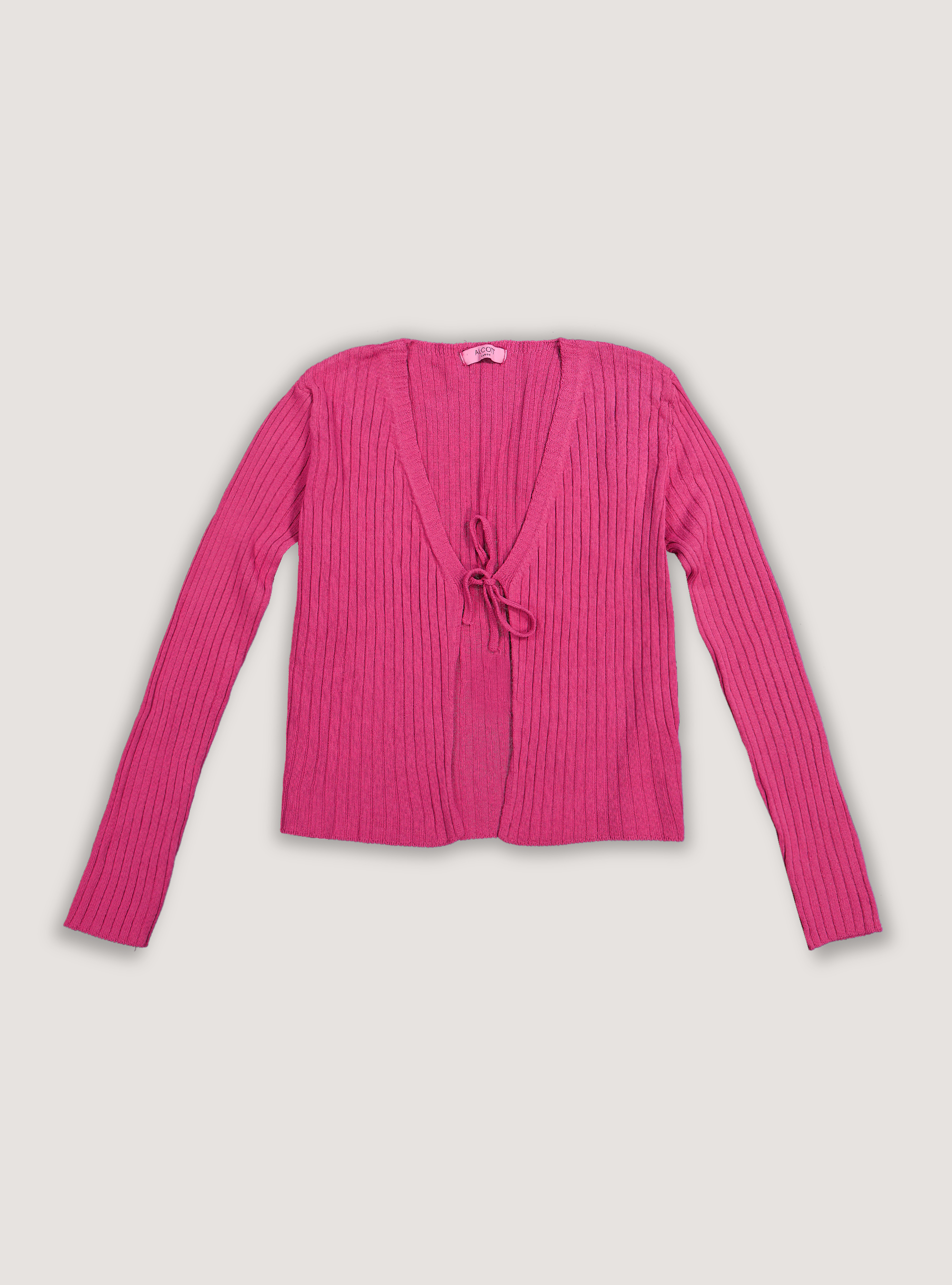 Ribbed pullover cardigan, FX1 DARK FUXIA