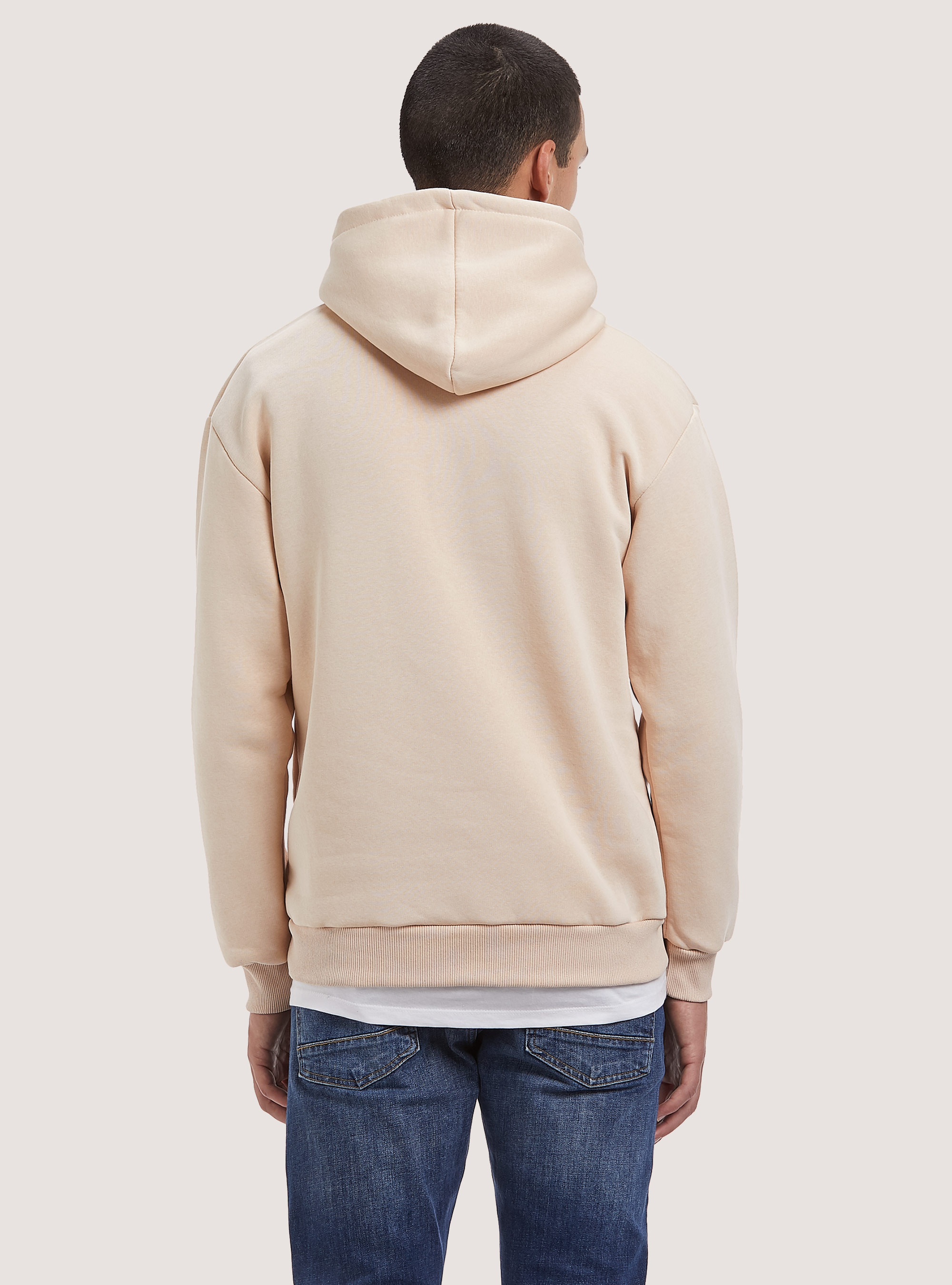 Felpa con cappuccio in tinta unita, WH1 OFF WHITE