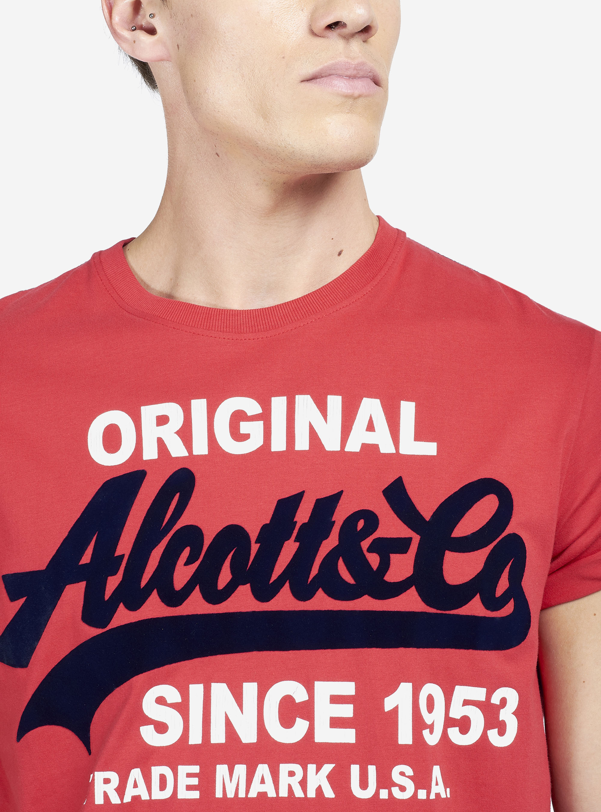 Maglietta con stampa, ROSSO