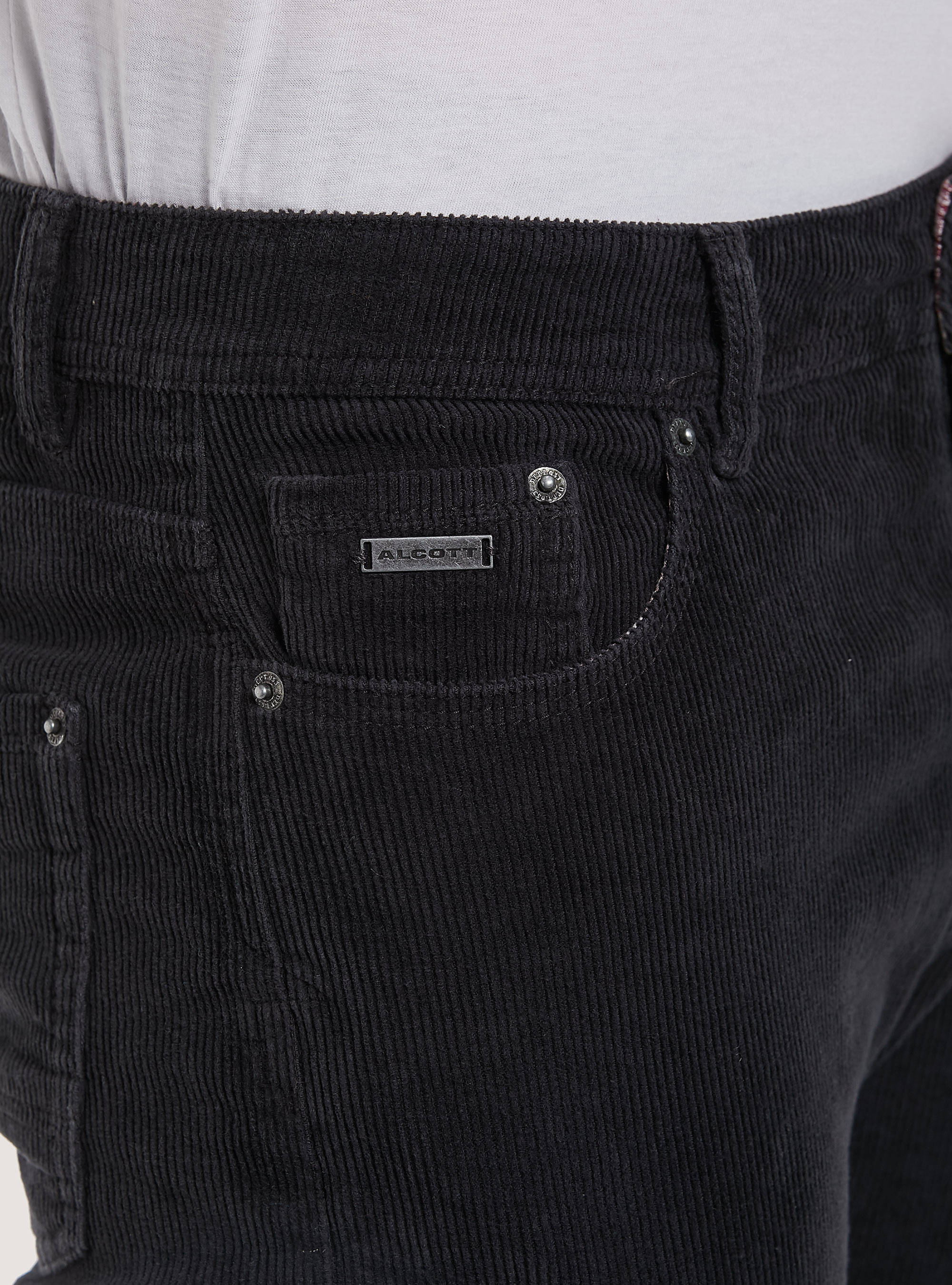 Pantaloni in velluto a coste skynny fit, GY1 GREY DARK