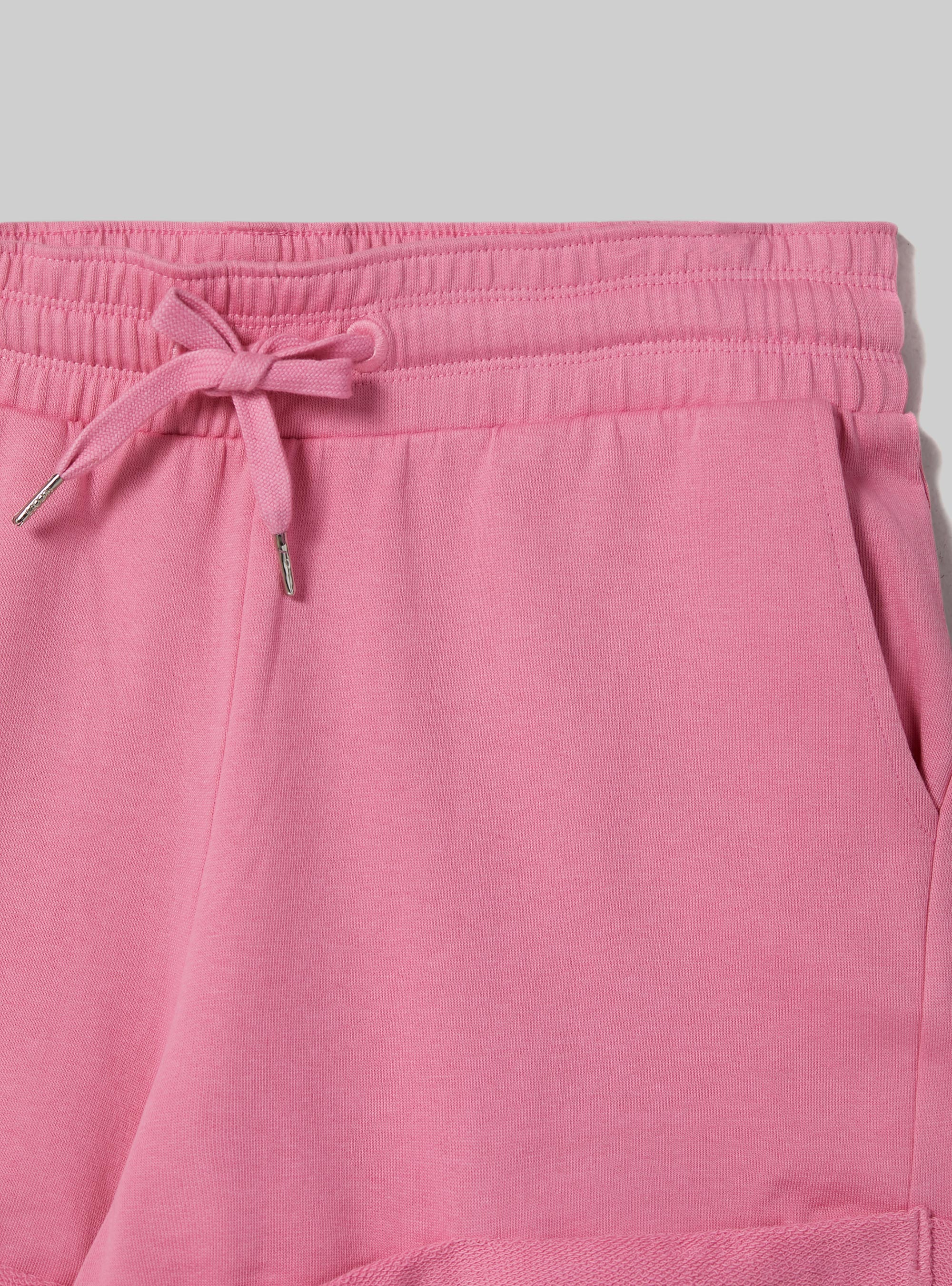 Cotton shorts with roll up and drawstring, PK2 PINK MEDIUM