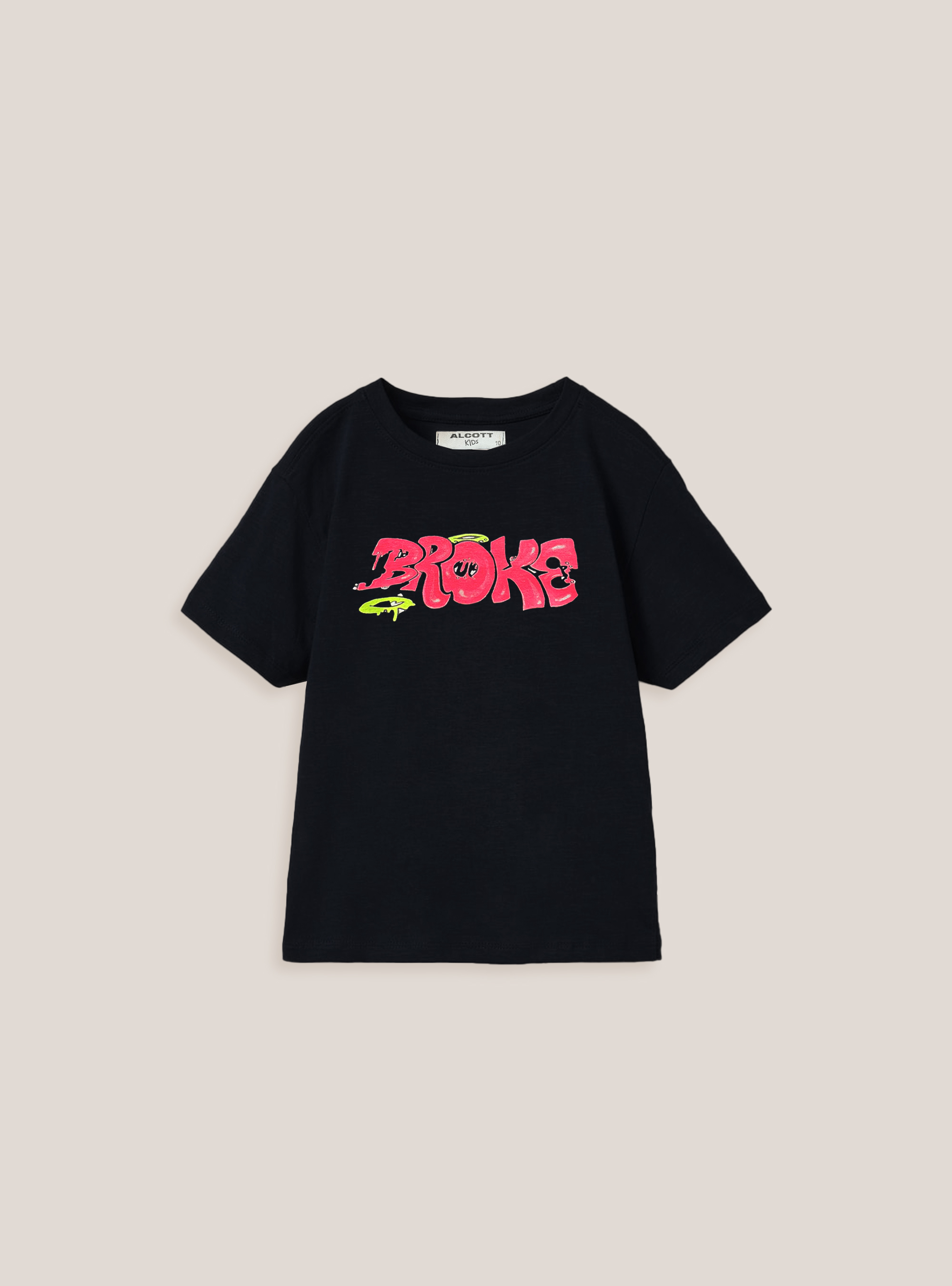 Mini Me T-shirt with Smile collection print, BK1 BLACK