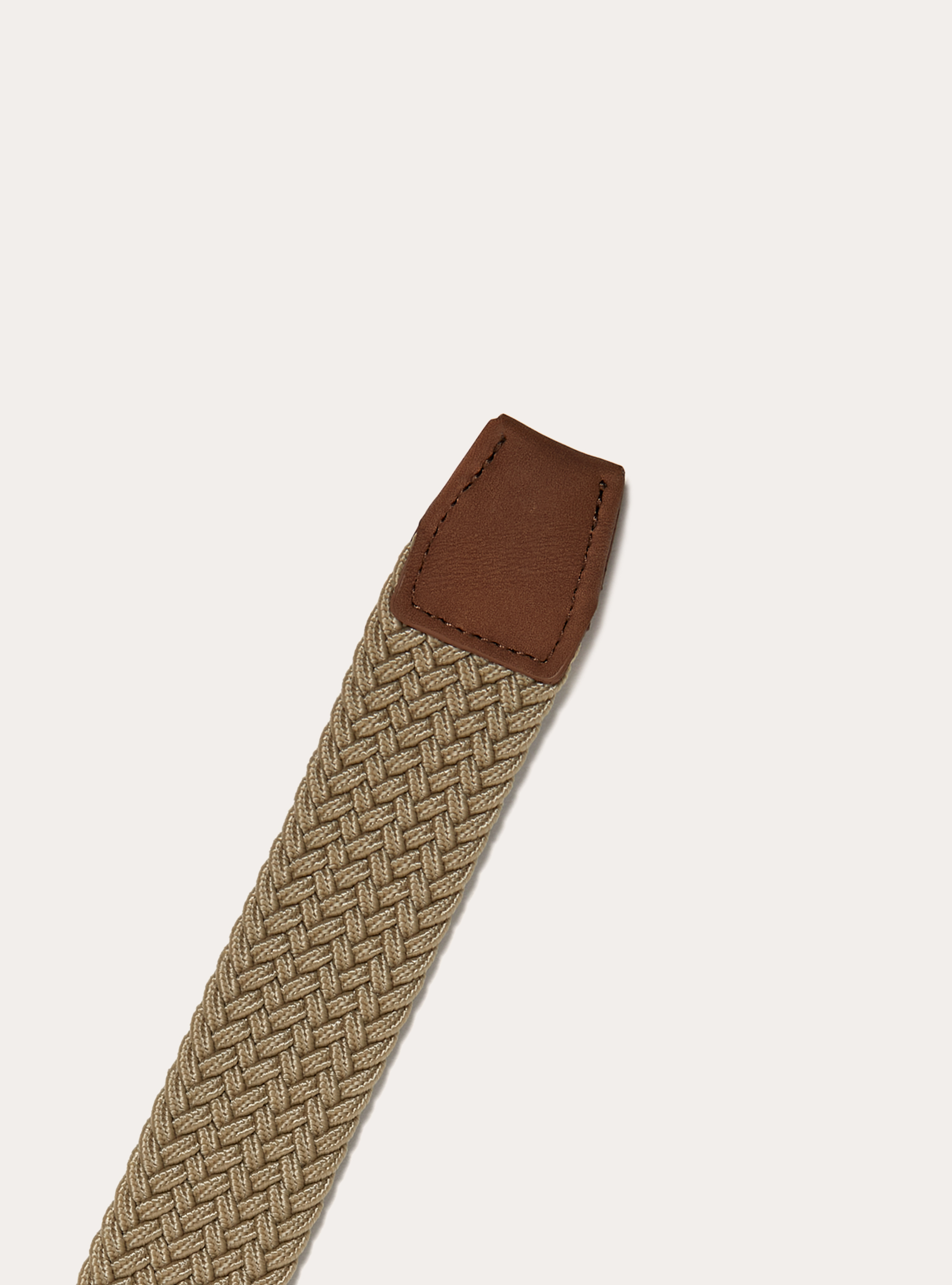 Cinturón elástico trenzado, BG2 BEIGE MEDIUM
