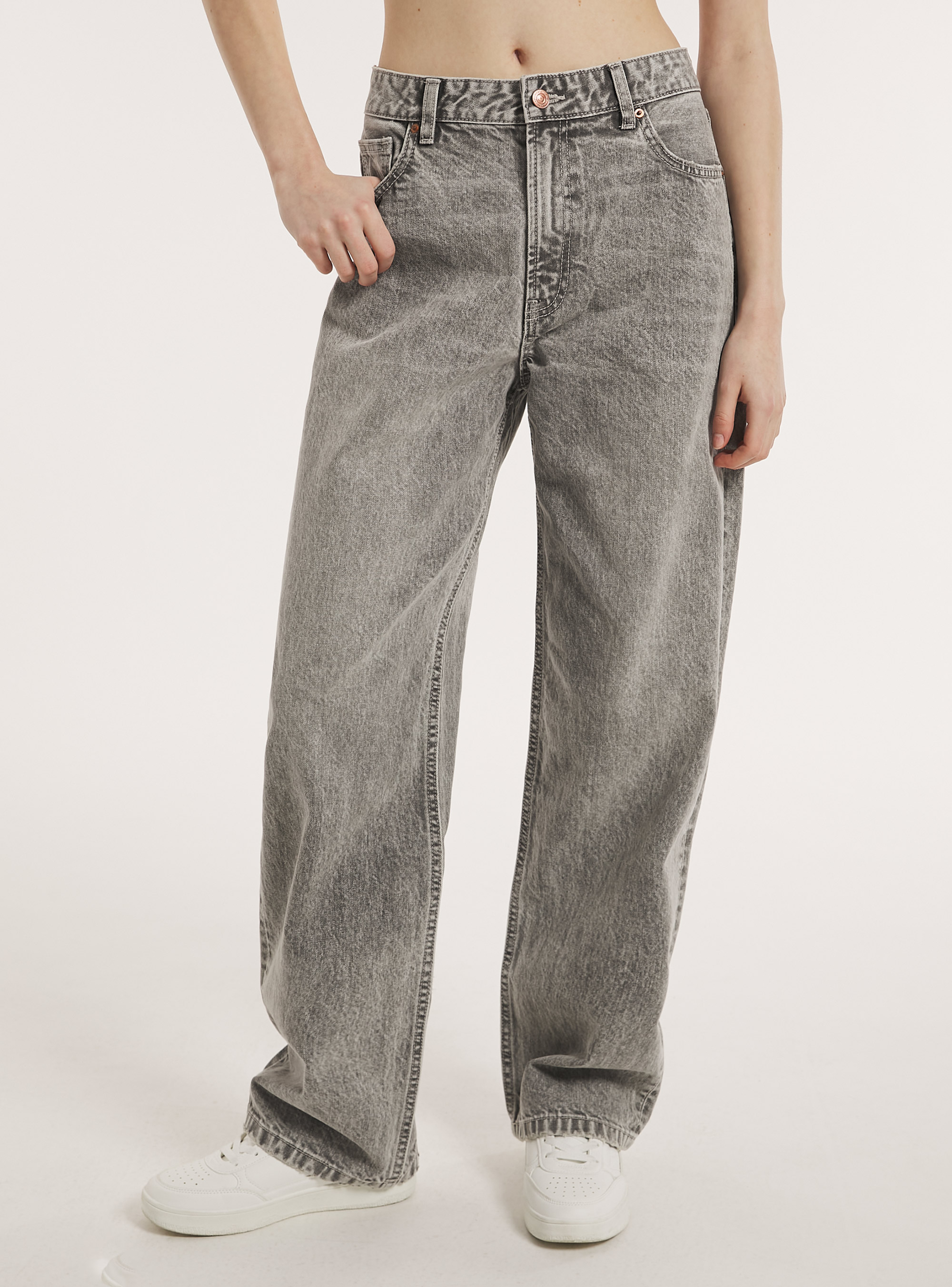 Loose straight fit jeans, D00G GREY
