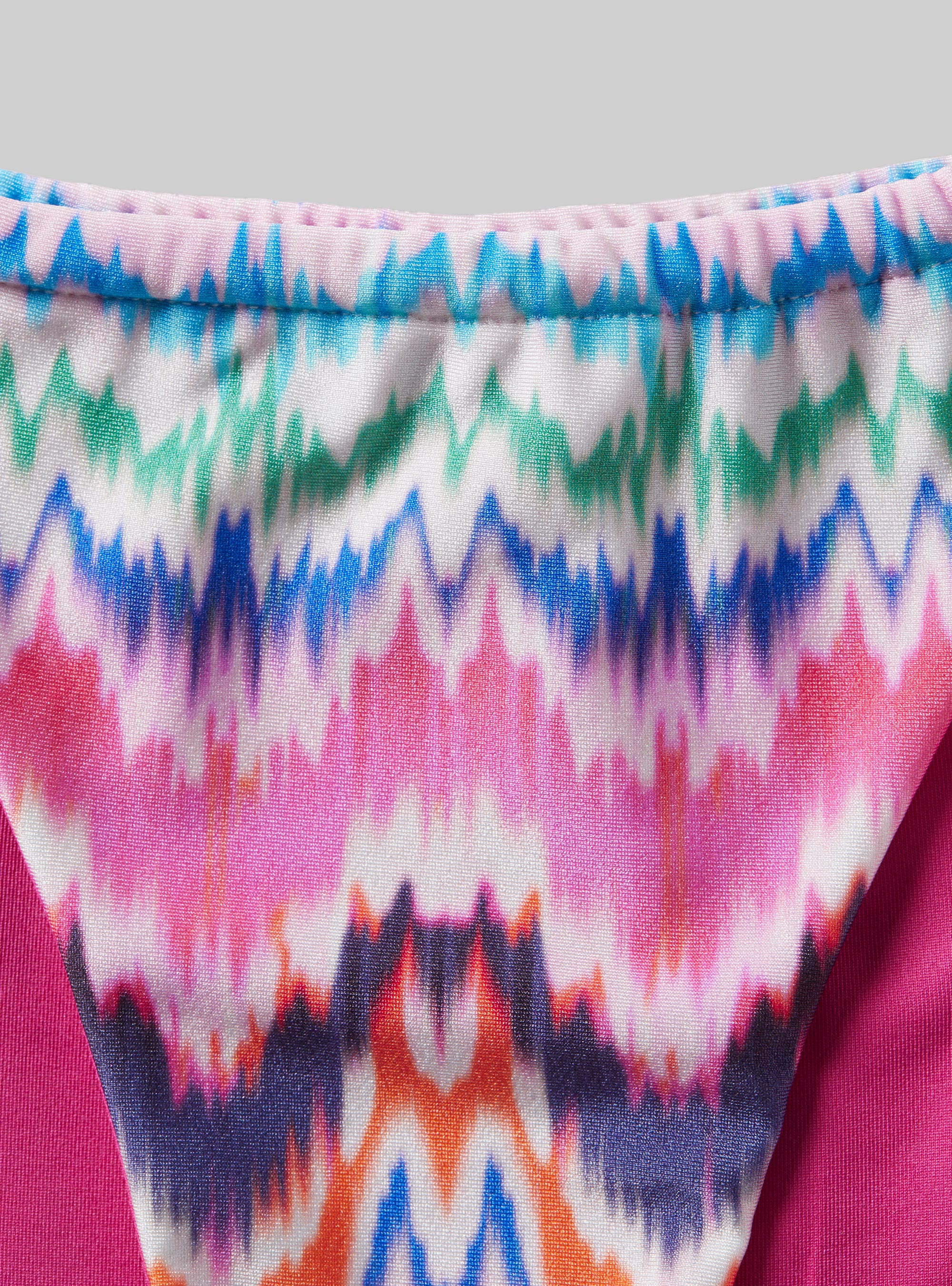 Slip bikini con laccetti in tessuto riciclato, TIE DYE