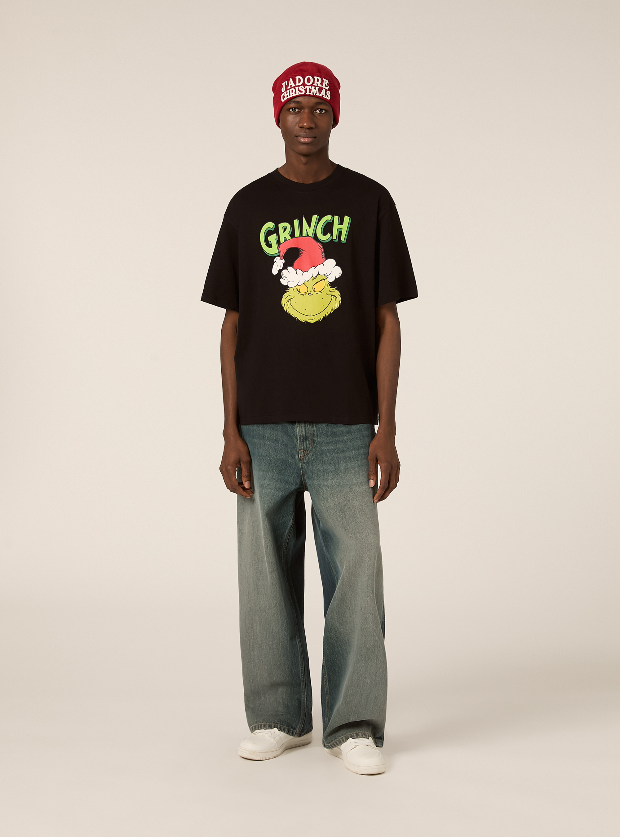T-shirt con stampa grinch boxy fit, BK1 BLACK