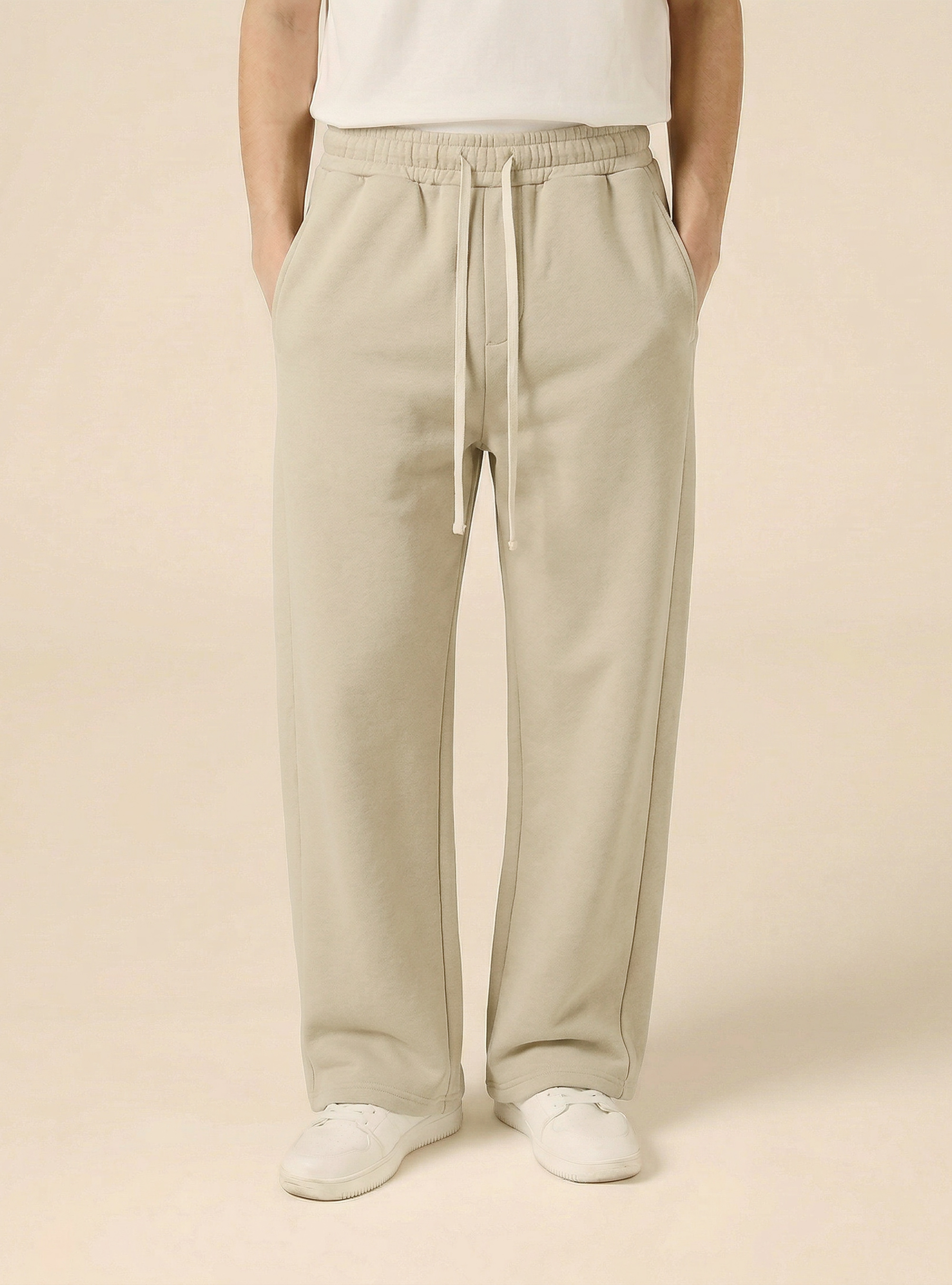 Jogger in felpa baloon fit, BG3 BEIGE LIGHT