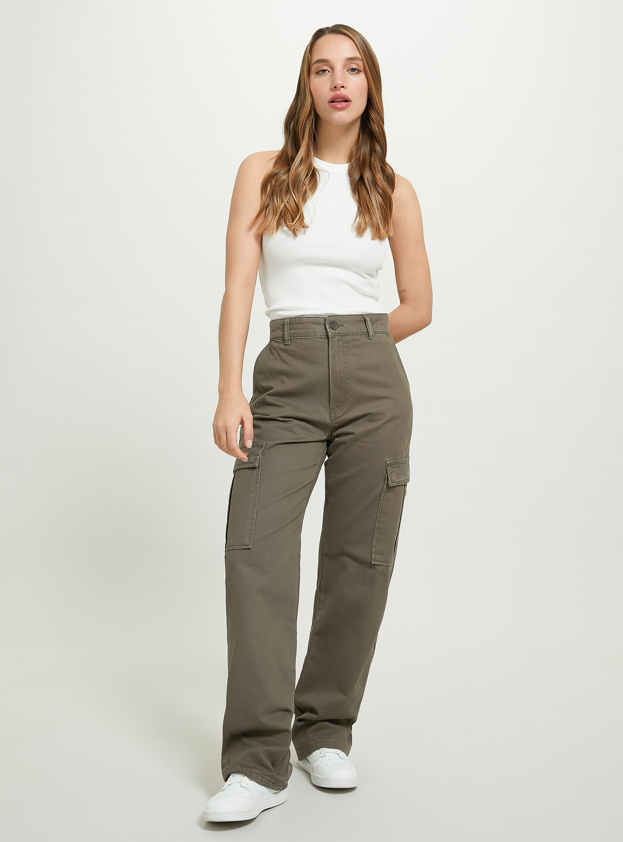 Pantalone cargo in twill, KY2 KAKY MEDIUM