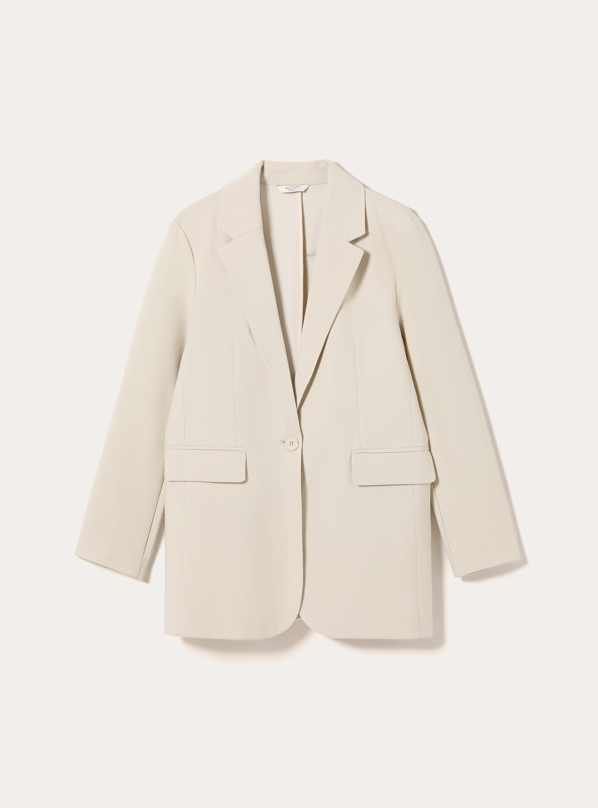Single breasted regular fit blazer, BG3 BEIGE LIGHT
