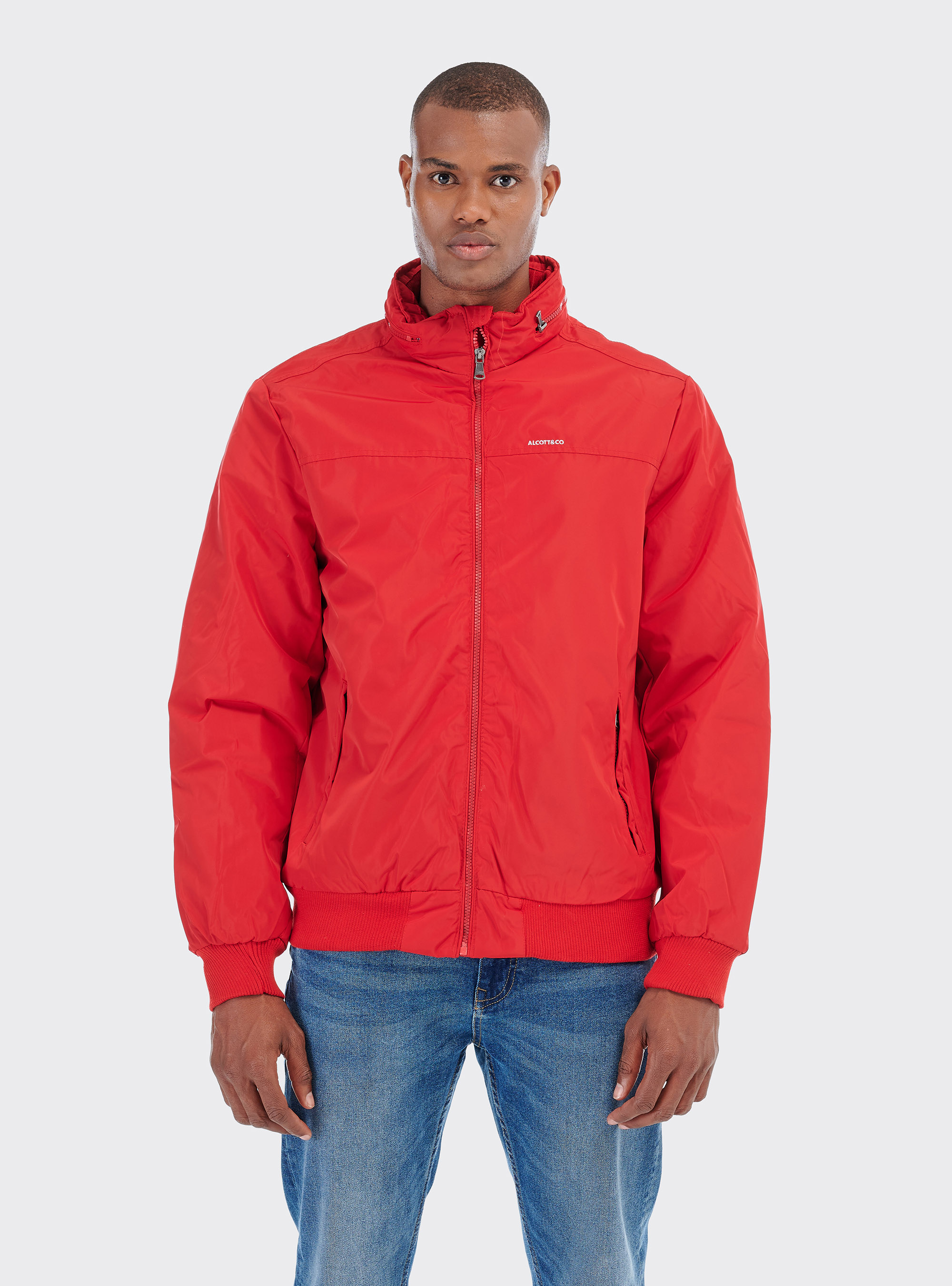 Blouson bomber basique, C351 RED
