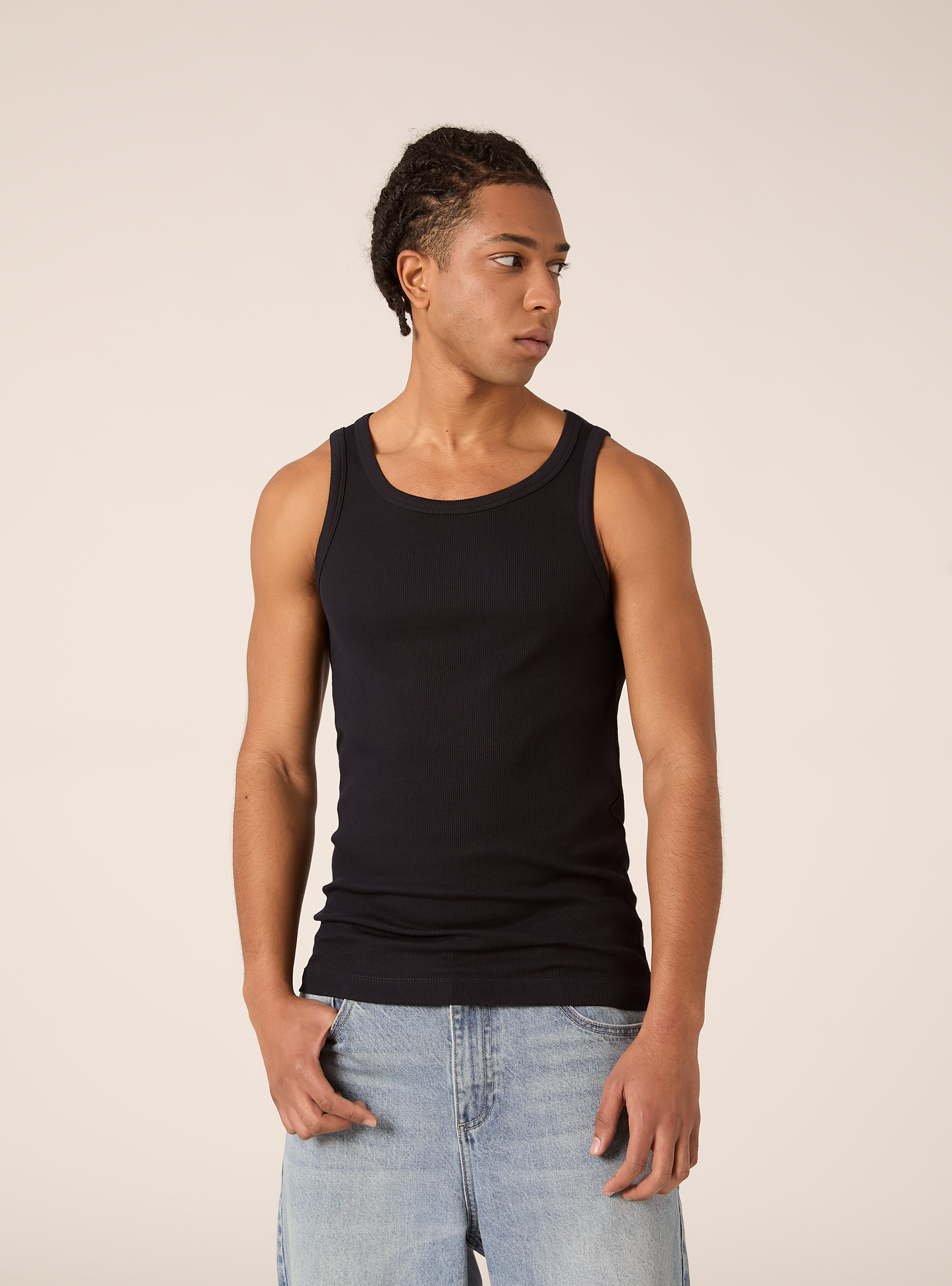 Camiseta de Tirantes B&aacute;sica Slim Fit de Canal&eacute;, NA1 NAVY DARK