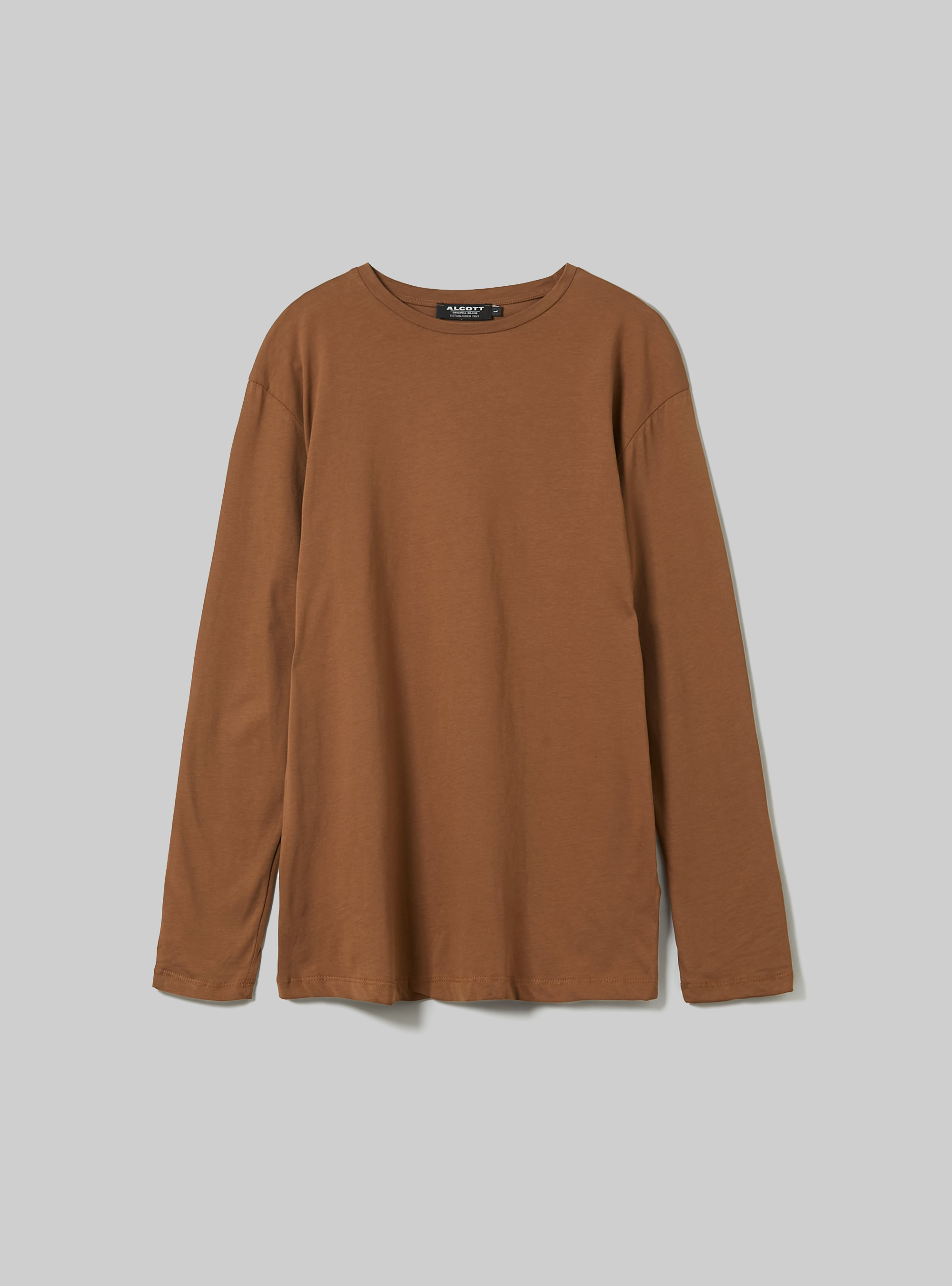 Maglietta a maniche lunghe in cotone, BG3 BEIGE LIGHT