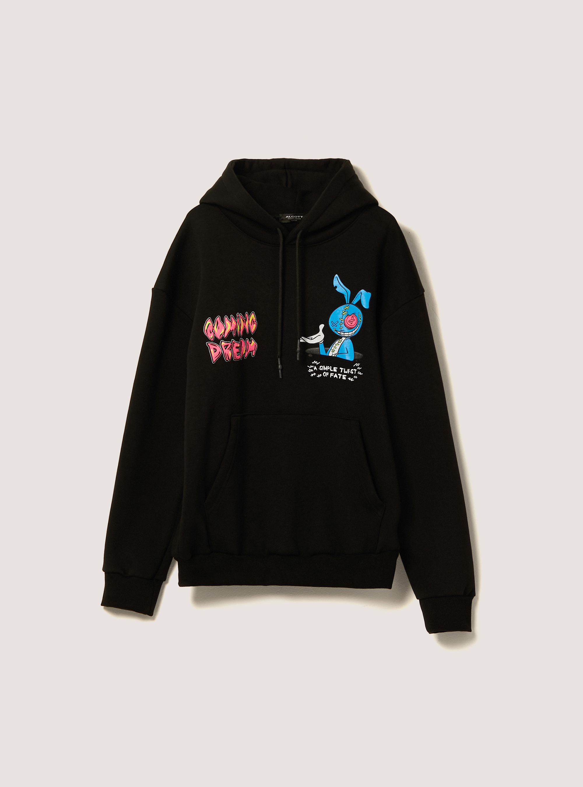 Sweatshirt with Smile Collection print, BK1 BLACK