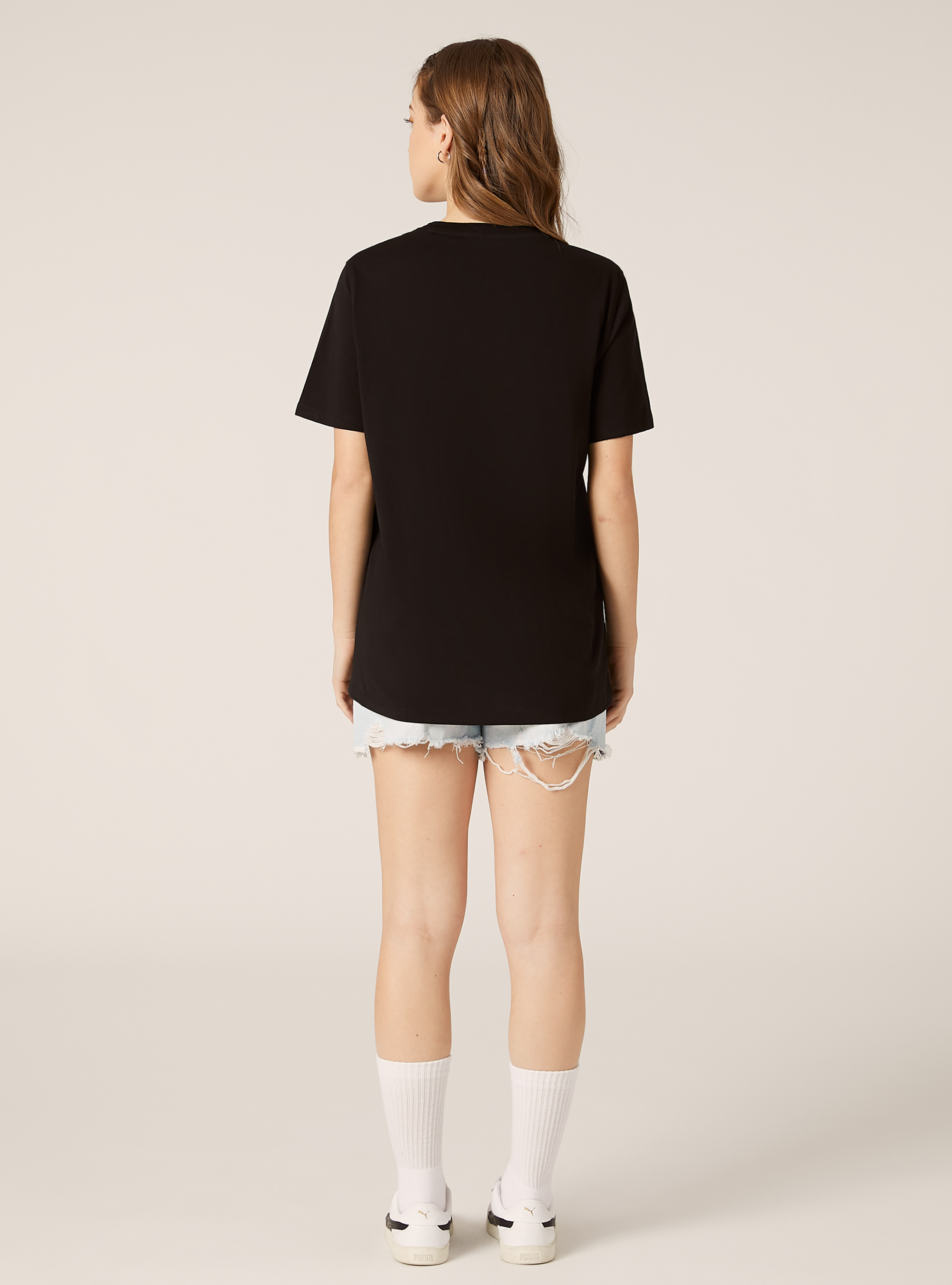 T-shirt &agrave; imprim&eacute; m&eacute;tallique, BK1 BLACK