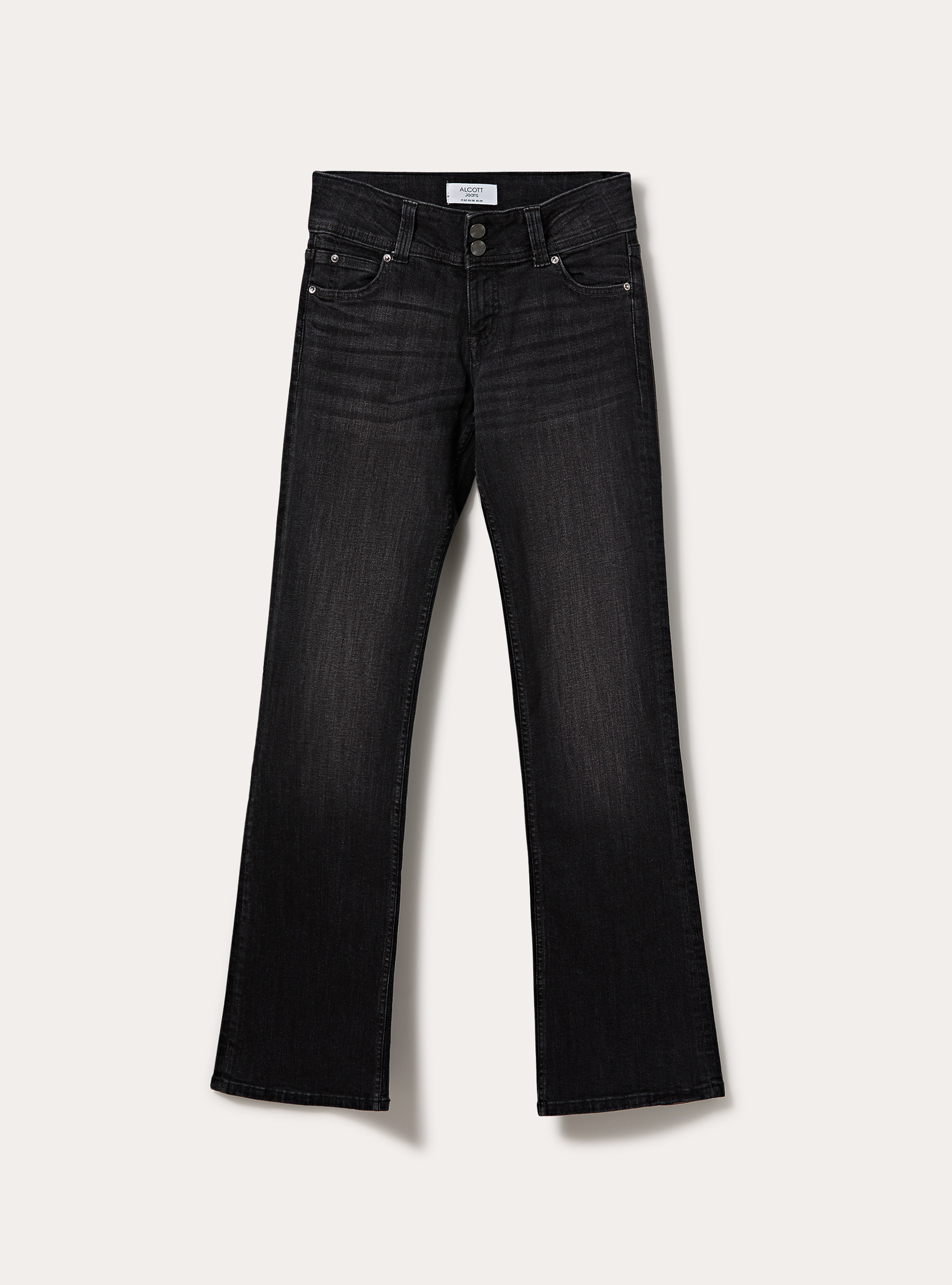 Jeans bootcut  vita bassa, D000 BLACK