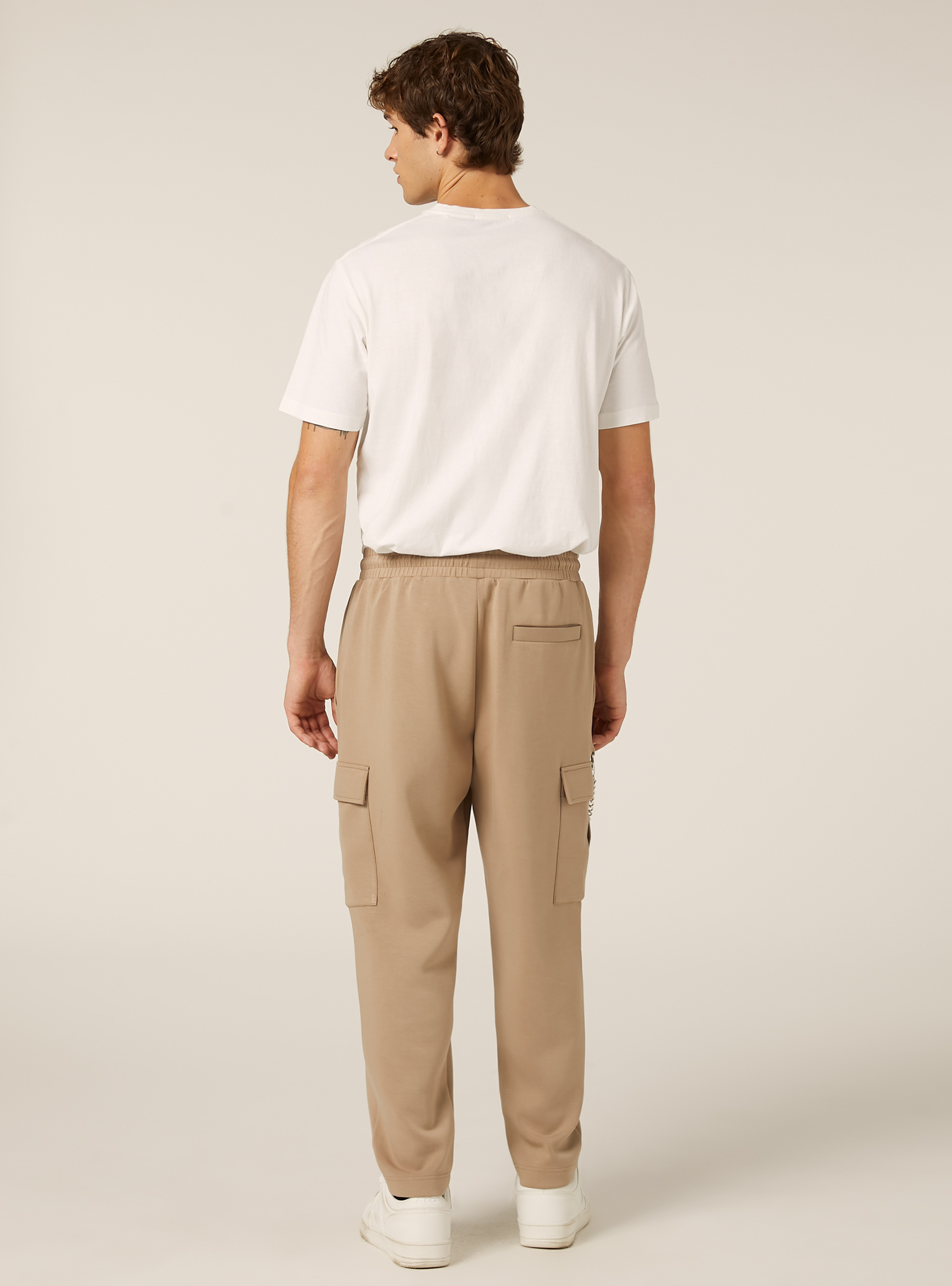 Soft touch cargo jogger trousers, BG2 BEIGE MEDIUM