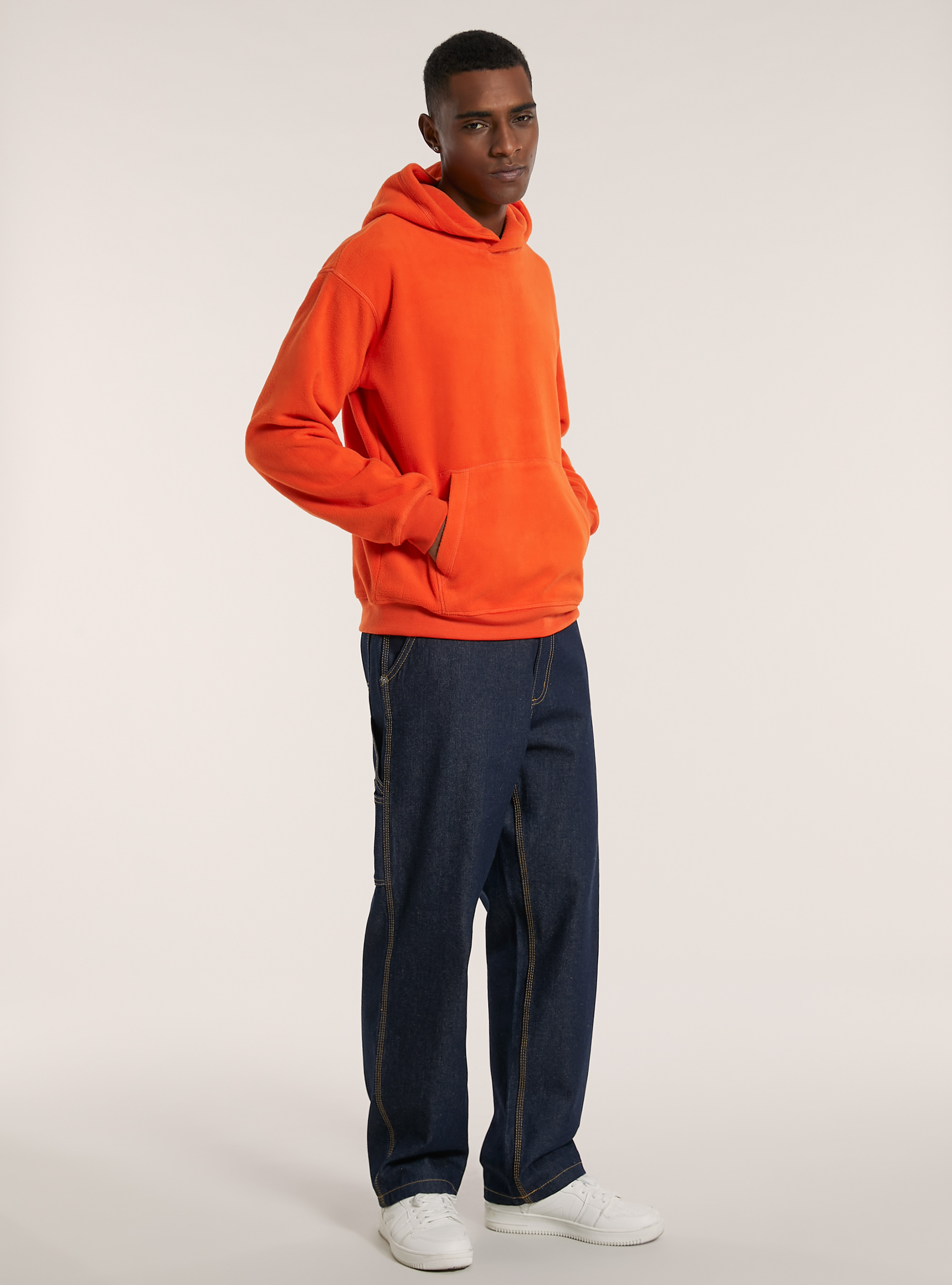 Kapuzenpulli aus Polarfleece, OR2 ORANGE MED.