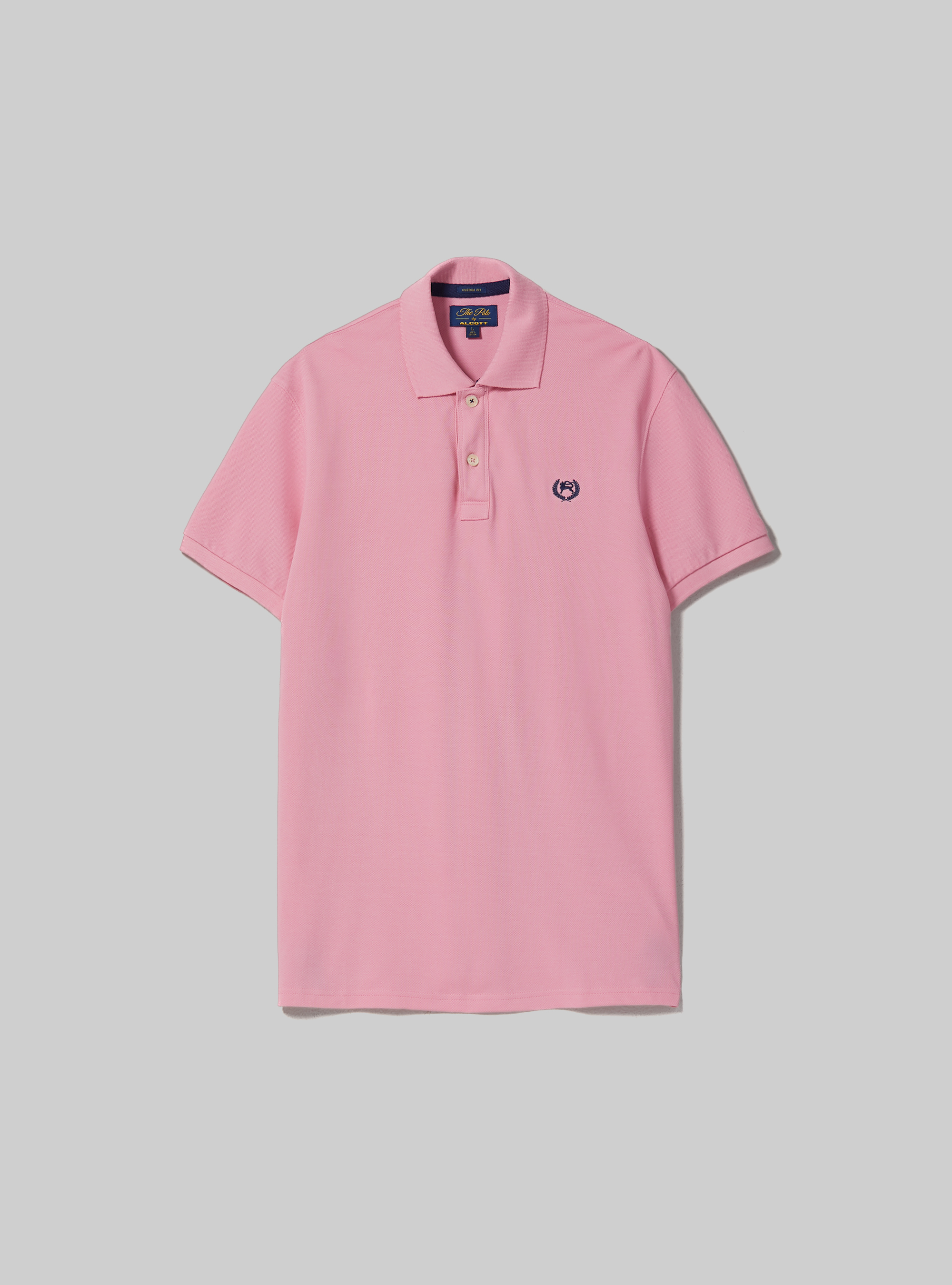 Cotton piqué polo shirt with embroidery | Alcott | Men's Polo