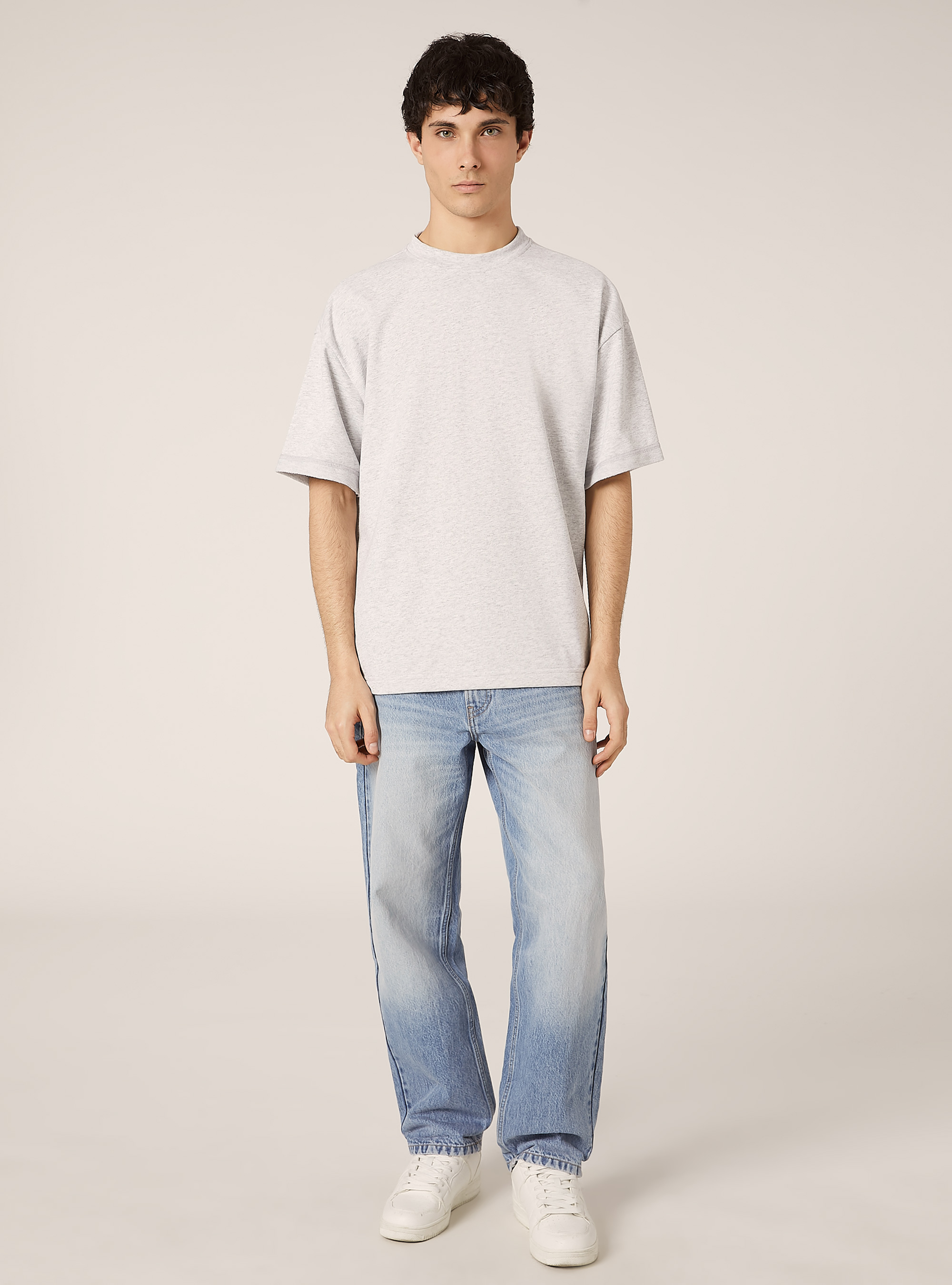 Sudadera boxy fit, MGY3 GREY MEL LIGHT