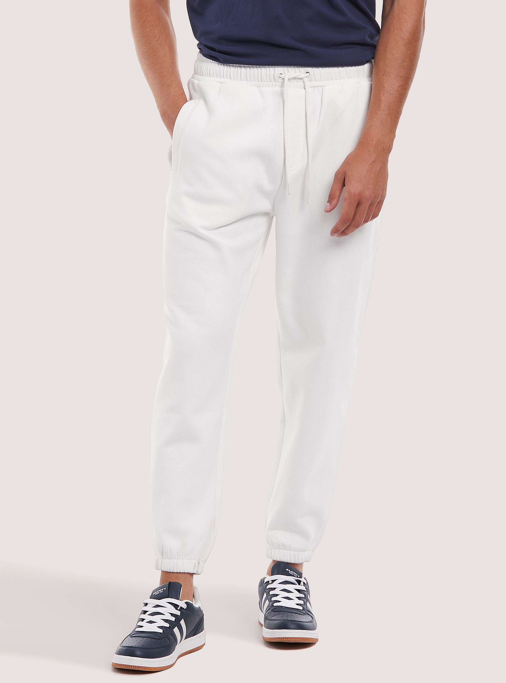 Plush jogger trousers, WH2 WHITE
