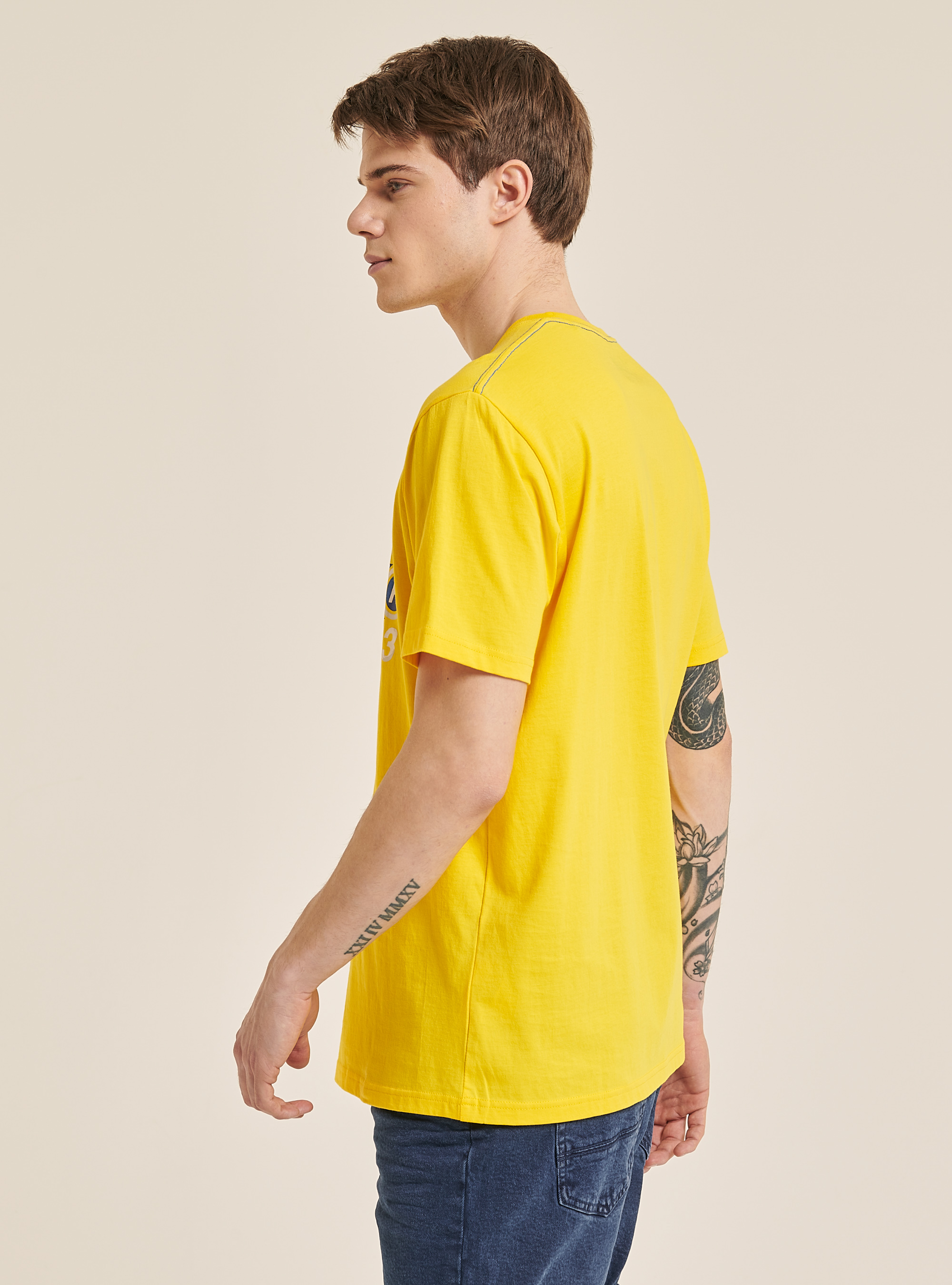 Logo print t-shirt, C7750 YELLOW